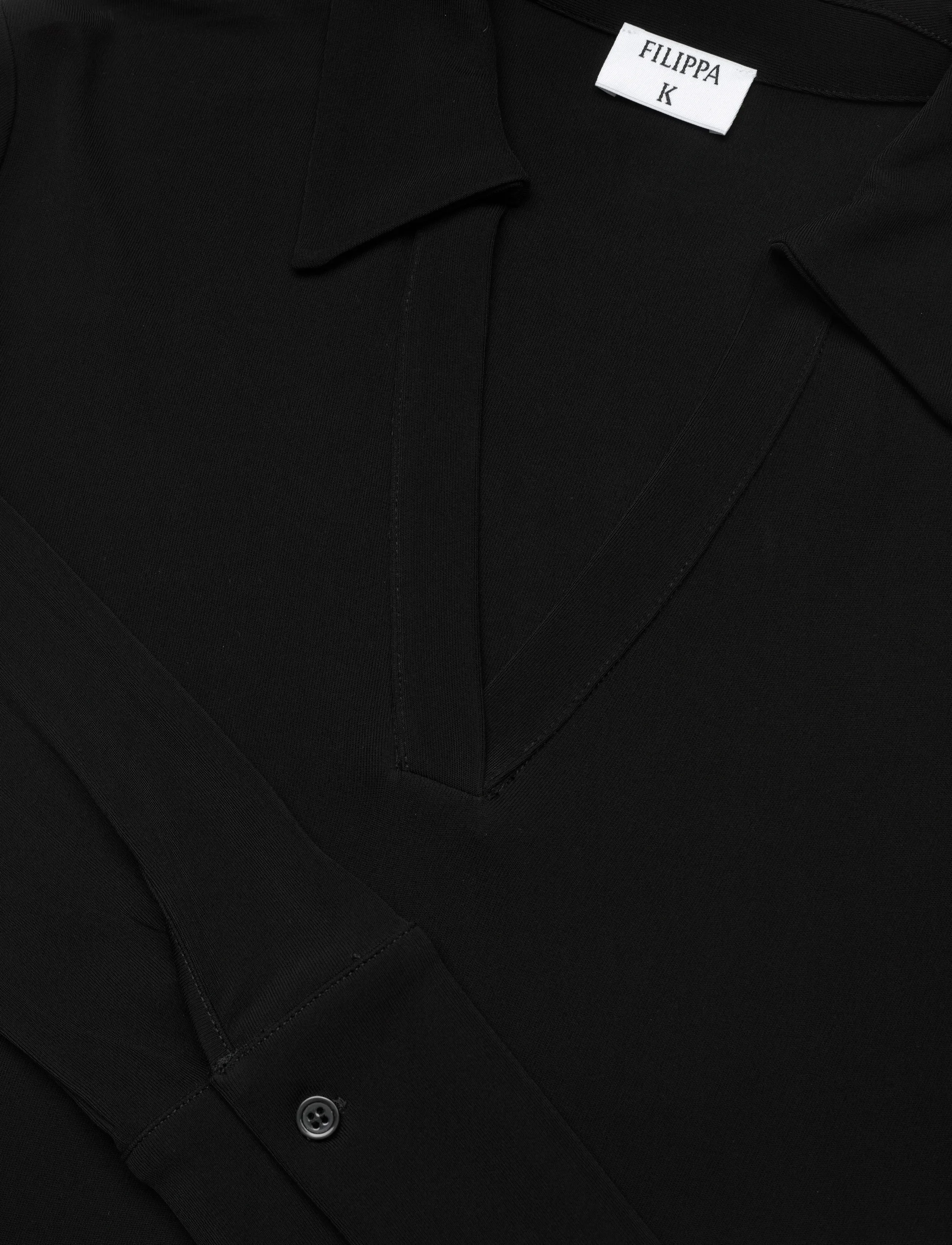 Filippa K - Crépe Jersey Shirt - denim shirts - black - 2