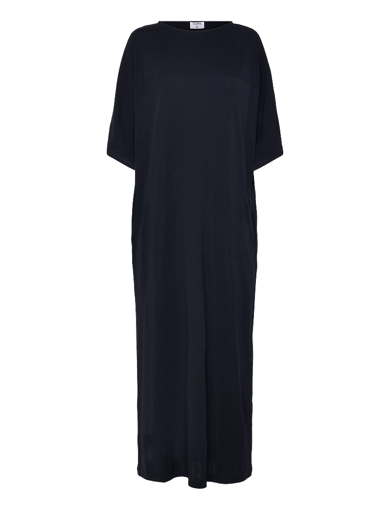 Filippa K - Crépe Jersey Batwing Dress - t-shirt-kleider - navy - 0