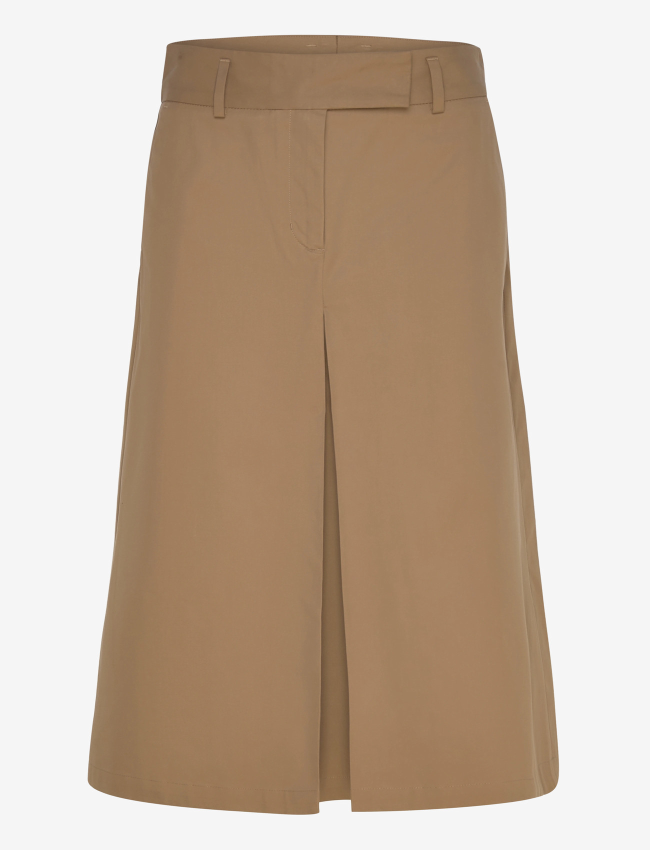 Filippa K - Box Pleat Skirt - midinederdele - taupe beige - 0