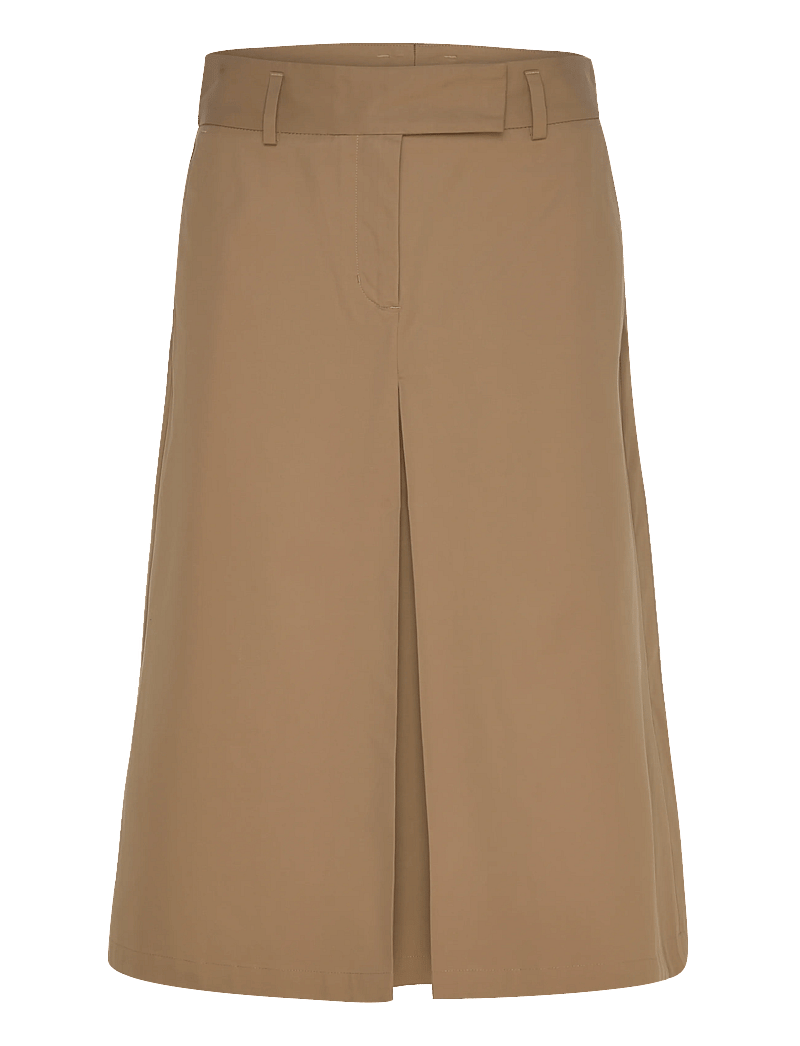 Filippa K - Box Pleat Skirt - midinederdele - taupe beige - 0