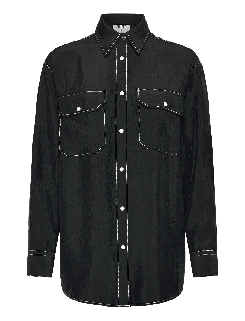 Filippa K - Fluid Work Shirt - jeanshemden - black - 0
