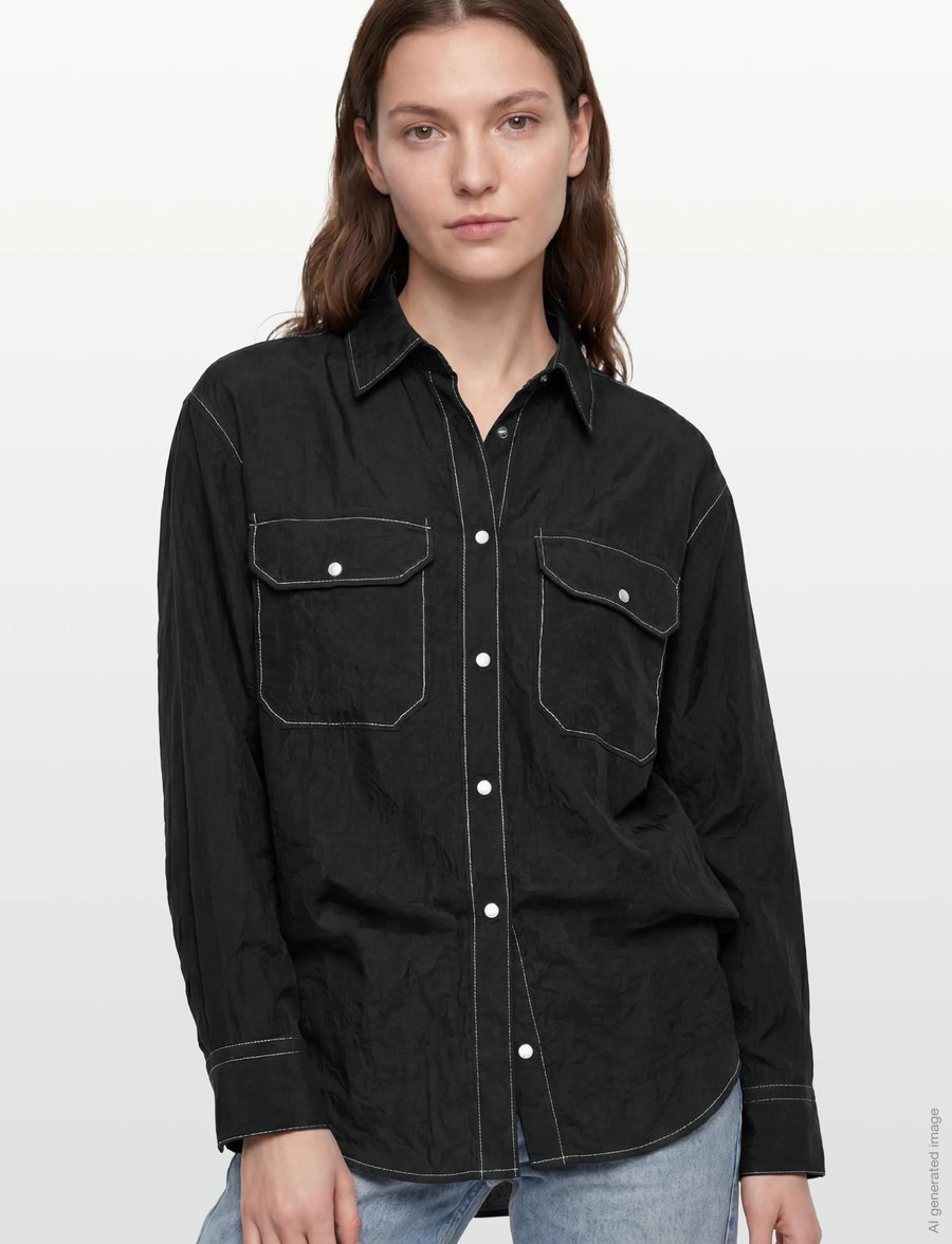 Filippa K - Fluid Work Shirt - jeansowe koszule - black - 3