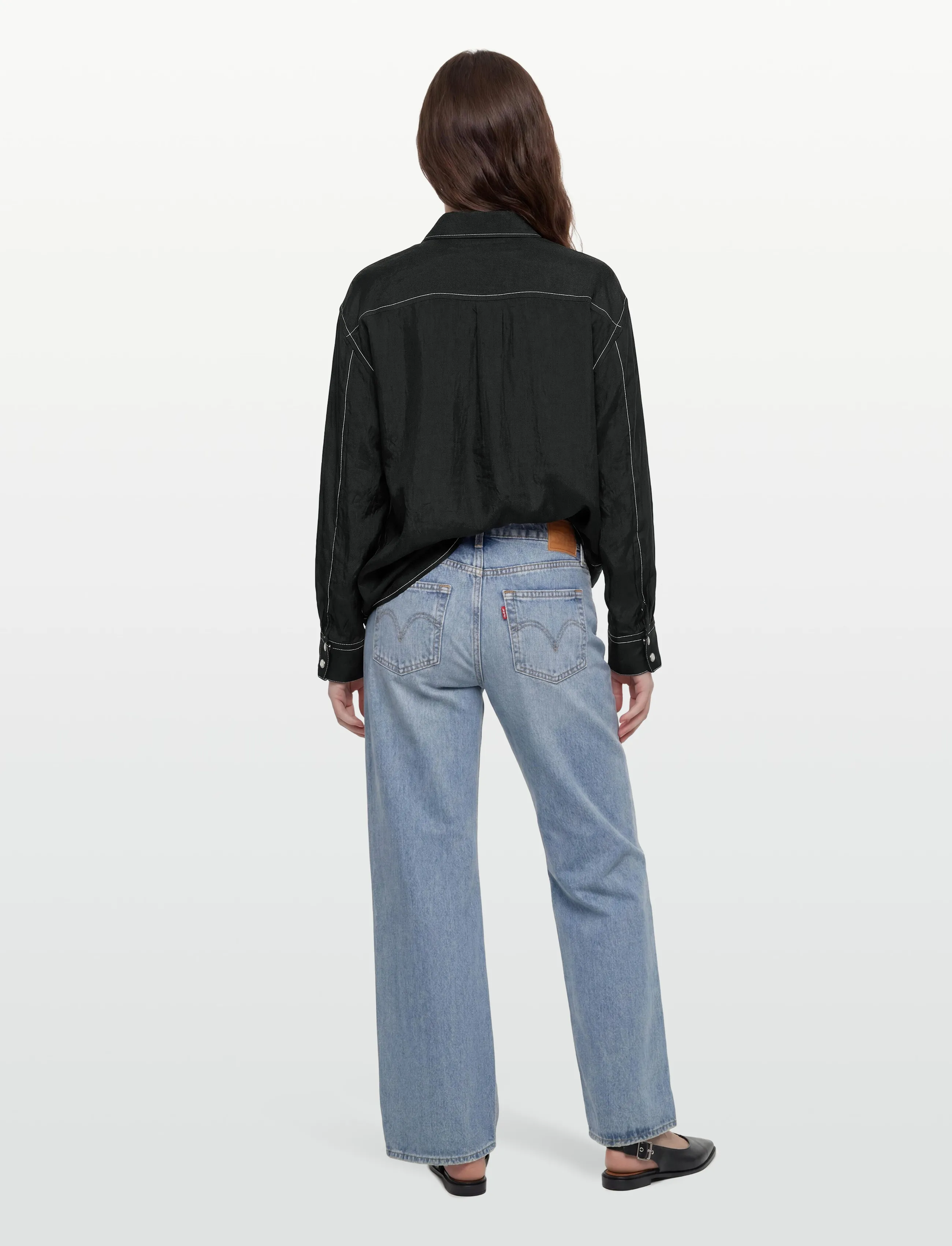 Filippa K - Fluid Work Shirt - denimskjorter - black - 4