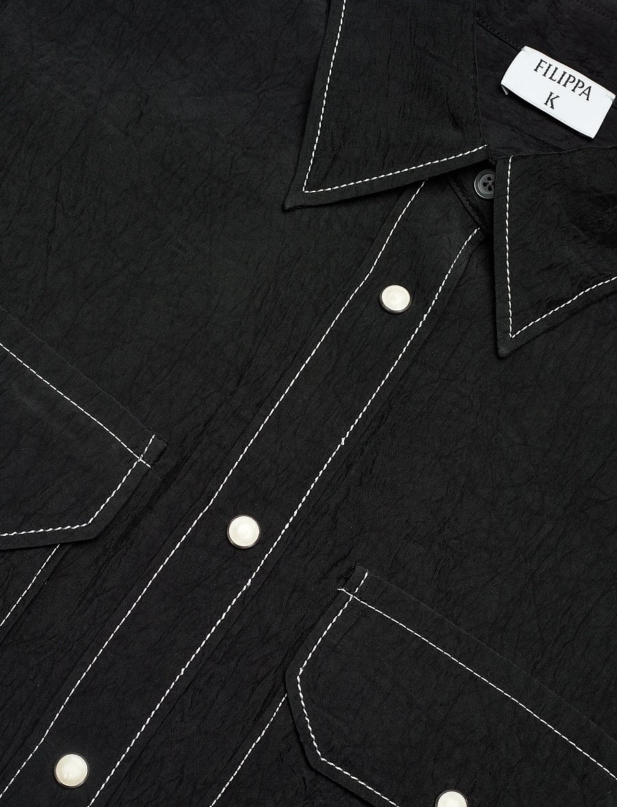 Filippa K - Fluid Work Shirt - jeansowe koszule - black - 5