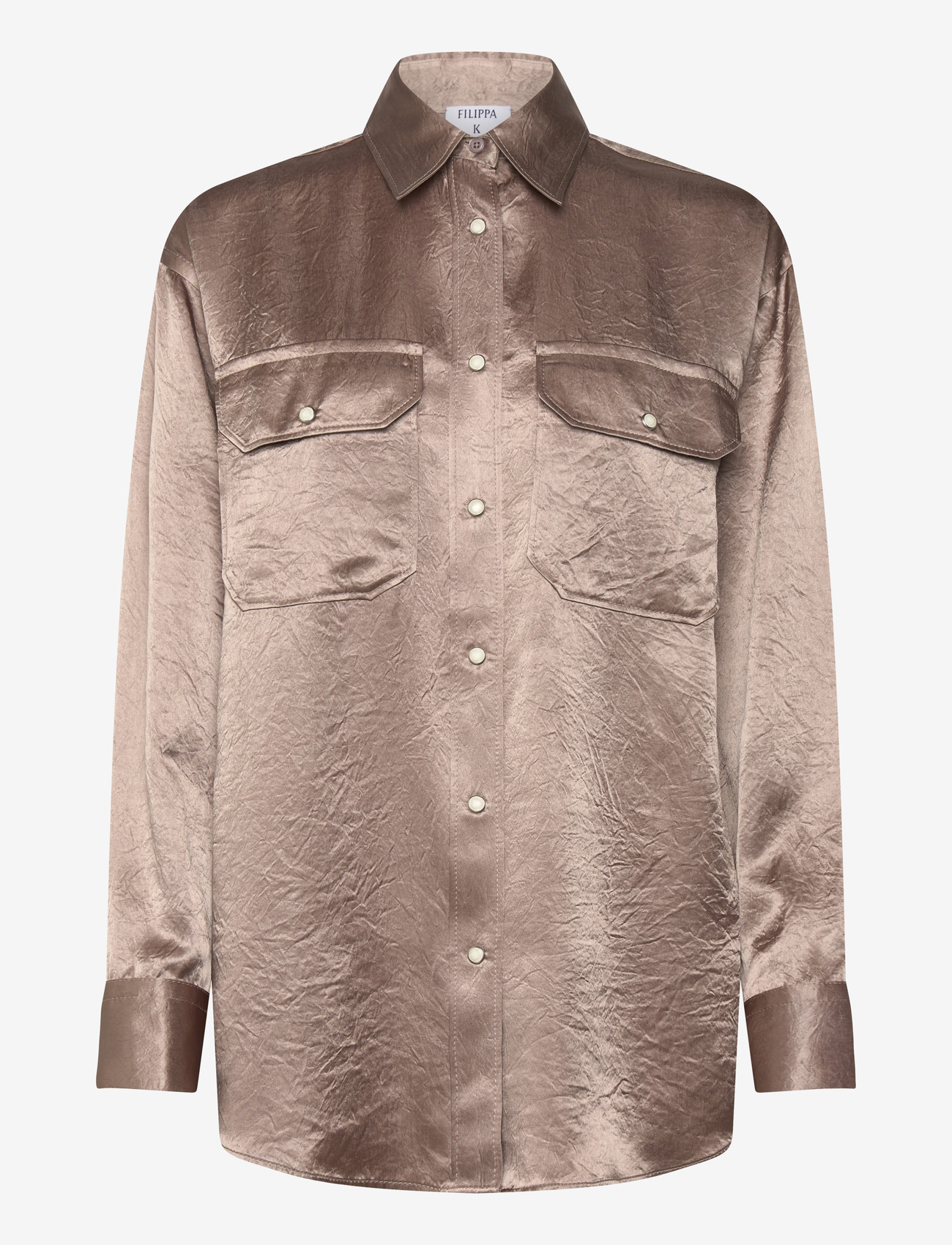 Filippa K - Fluid Work Shirt - denim shirts - dark taupe - 1