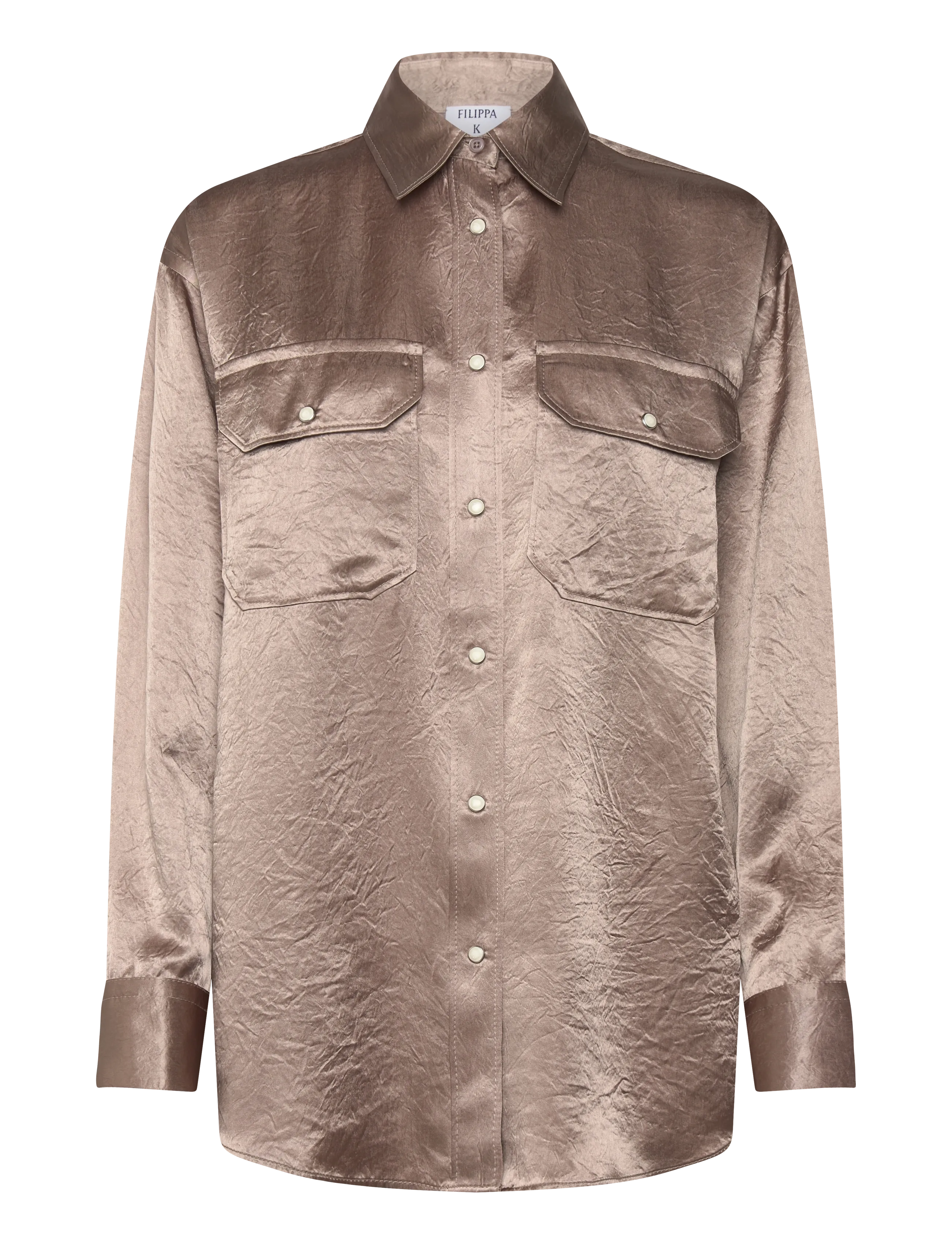 Filippa K Fluid Work Shirt - Filippa K - DARK TAUPE / brown