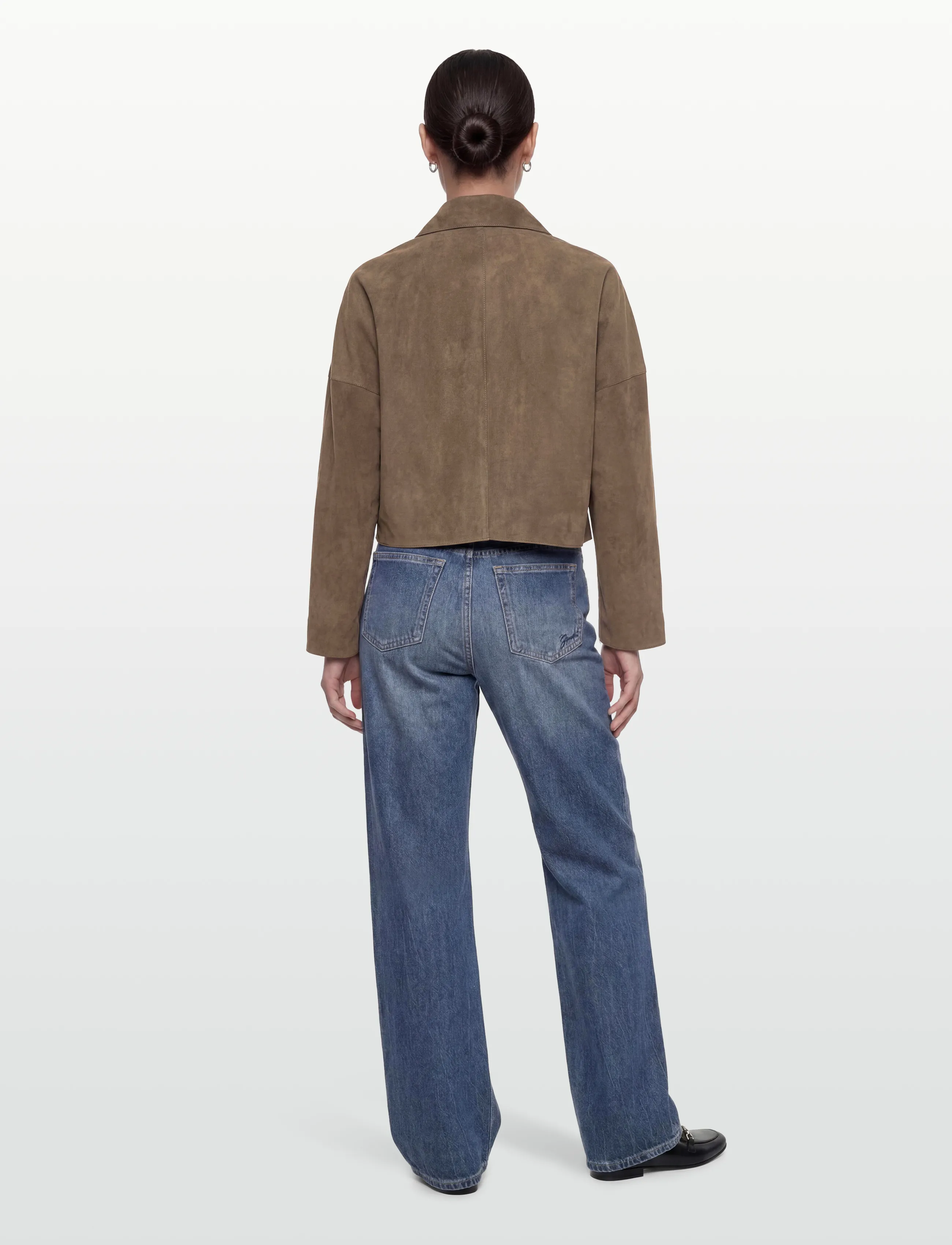 Filippa K - Suede Coach Jacket - olive green - 4