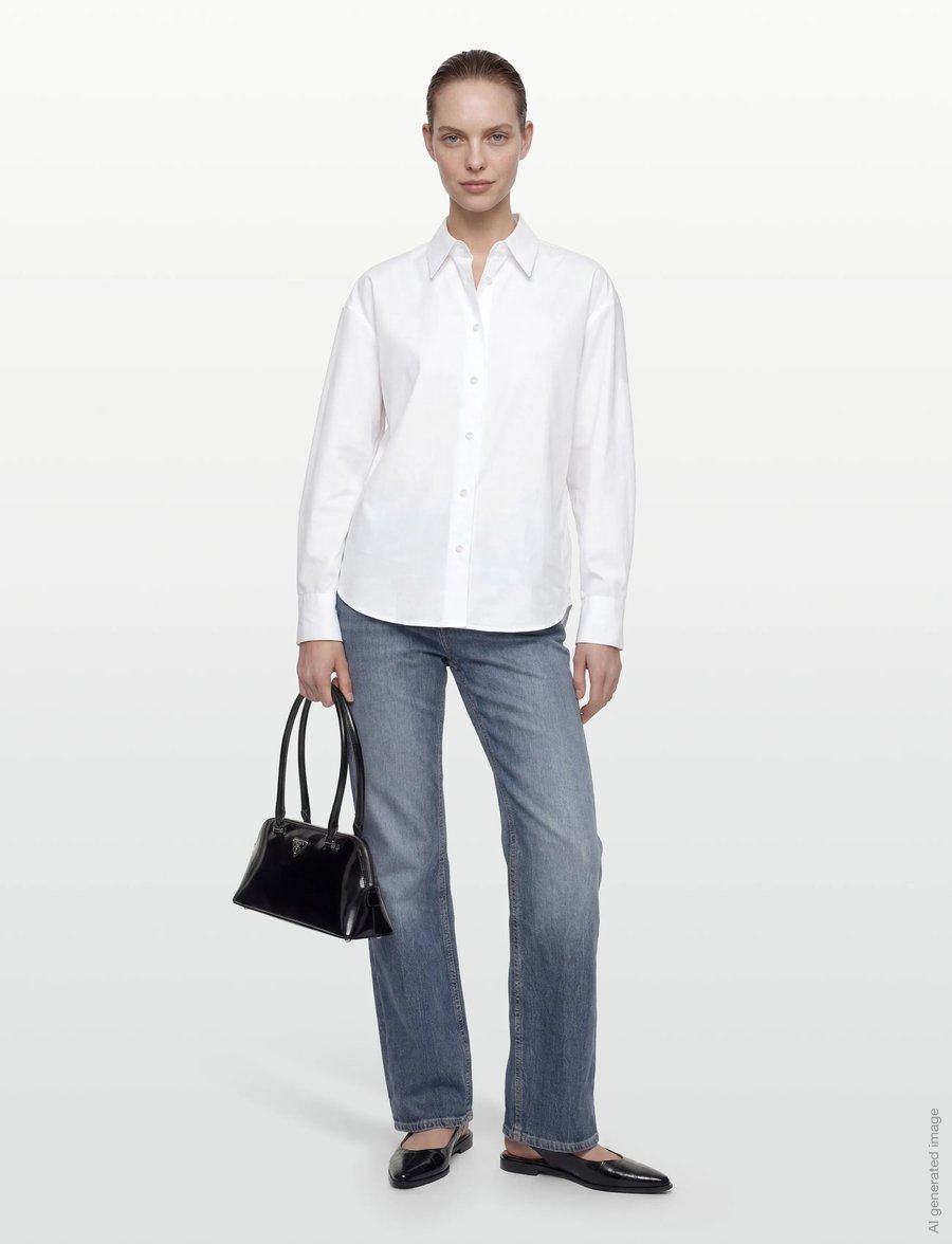 Filippa K - Hourglass Shirt - jeansowe koszule - white - 0