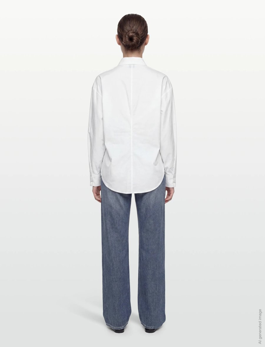 Filippa K - Hourglass Shirt - jeansowe koszule - white - 4