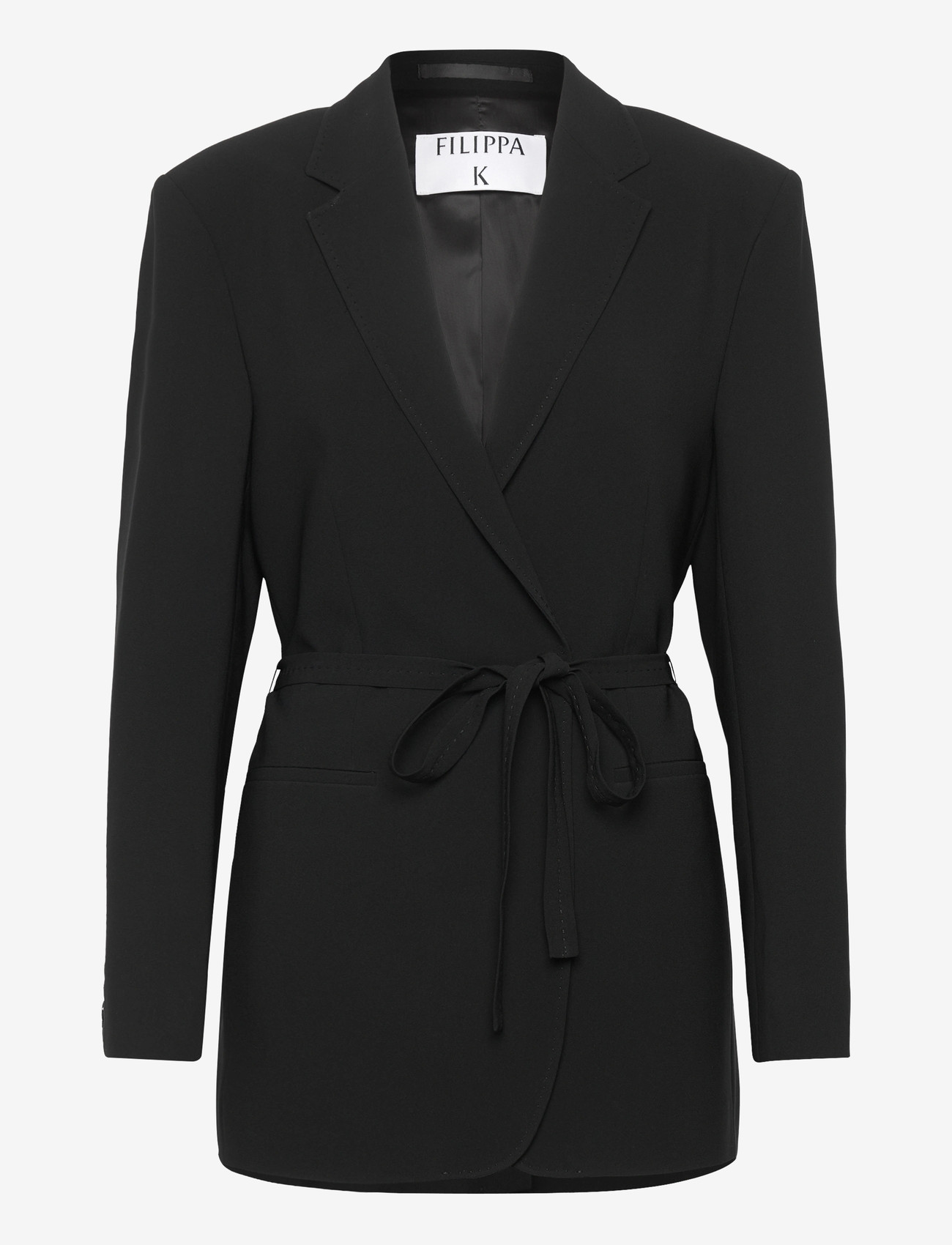 Filippa K - Ashley Draped Blazer - vööga bleiserid - black - 0