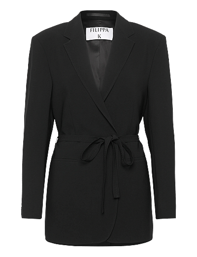 Filippa K Ashley Draped Blazer - Belted blazers - BLACK / black