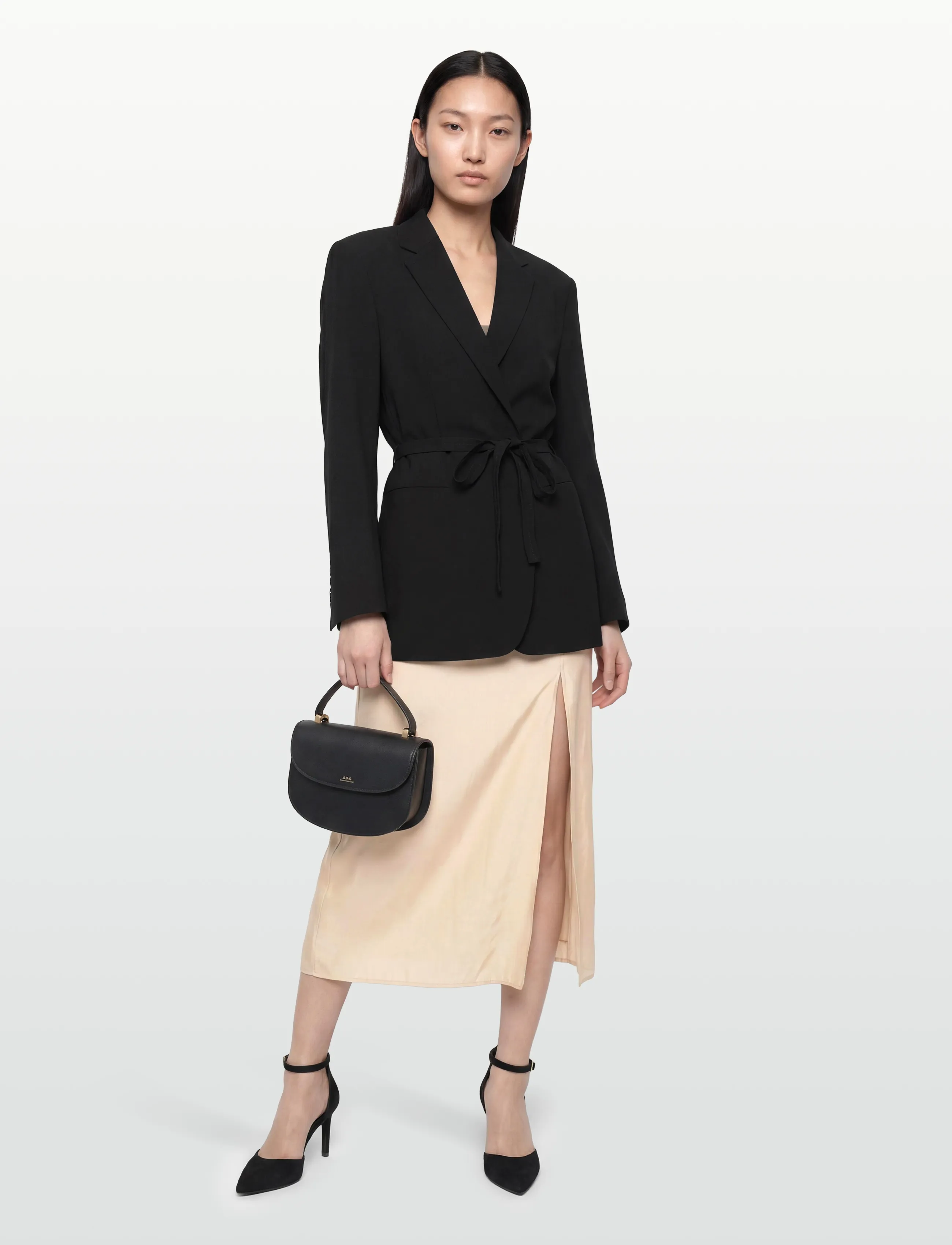 Filippa K - Ashley Draped Blazer - blazers avec ceinture - black - 0