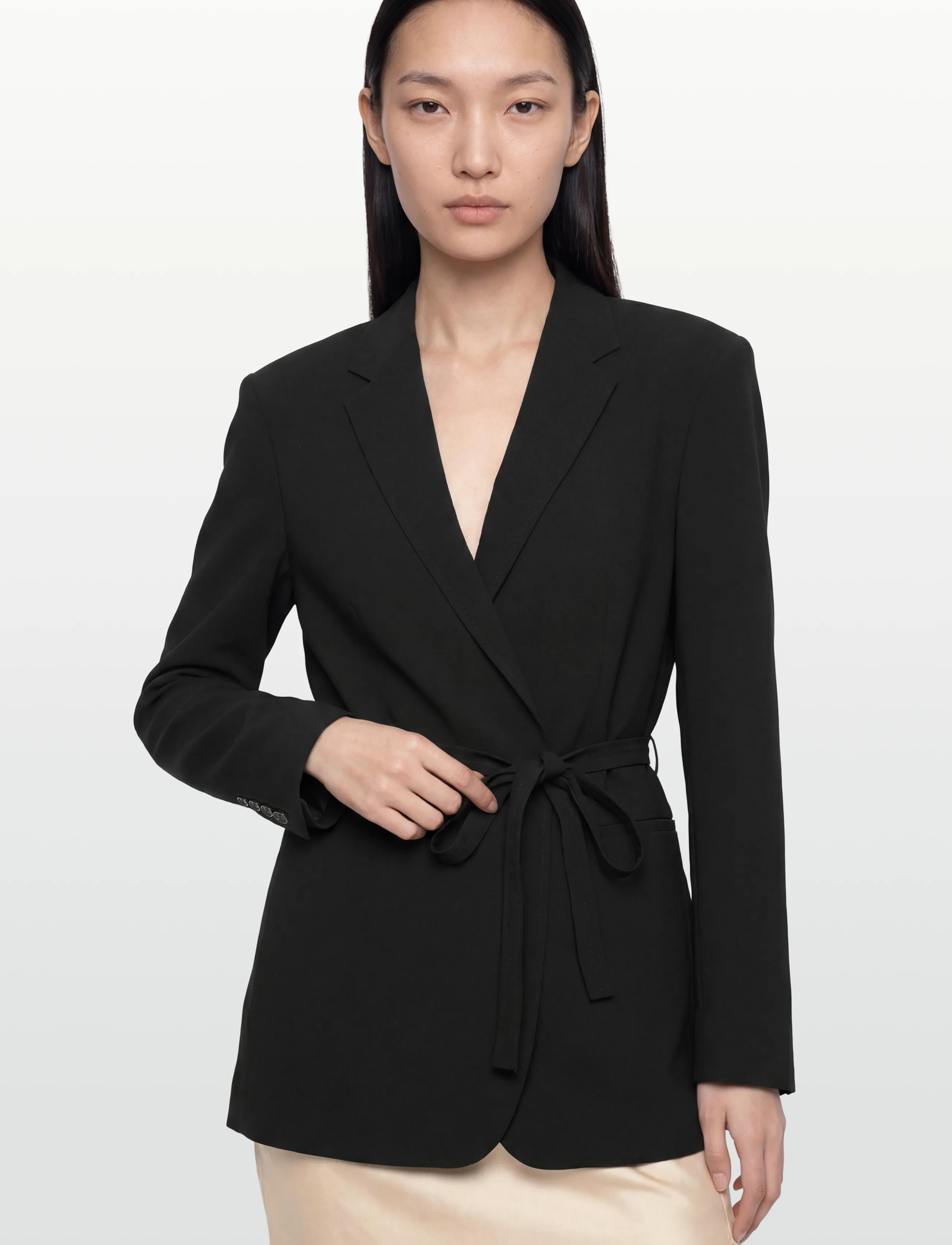 Filippa K - Ashley Draped Blazer - blazers avec ceinture - black - 3