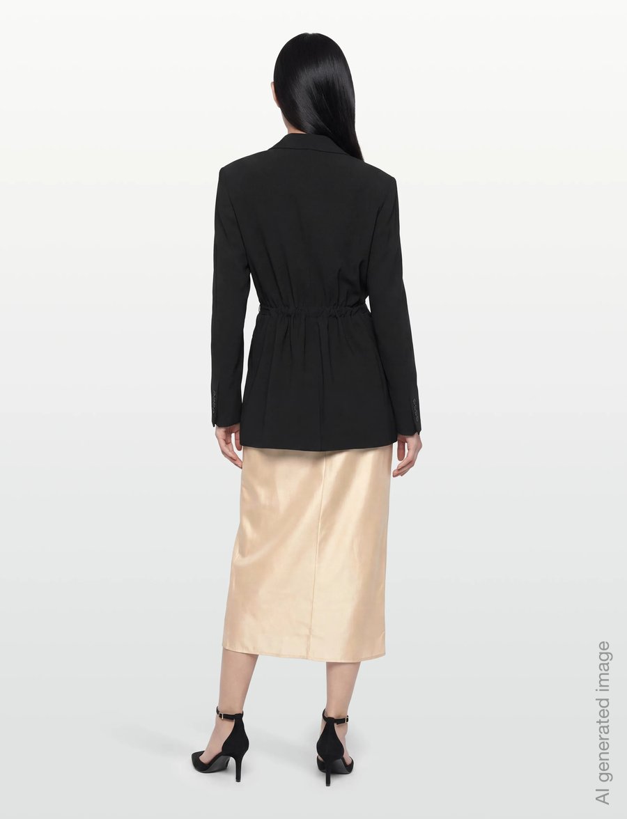 Filippa K - Ashley Draped Blazer - blazer mit gürtel - black - 4