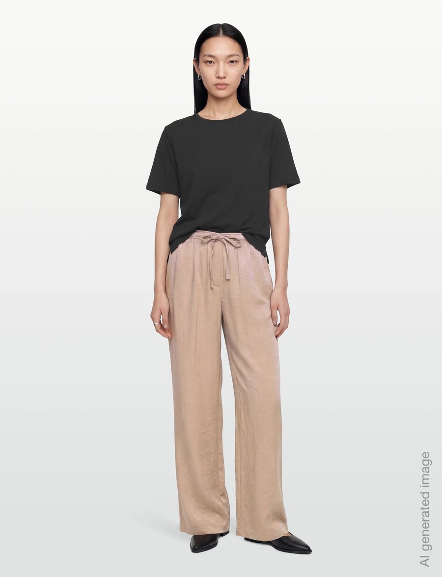 Filippa K - Eve Draped Trousers - hosen mit weitem bein - dark taupe - 0