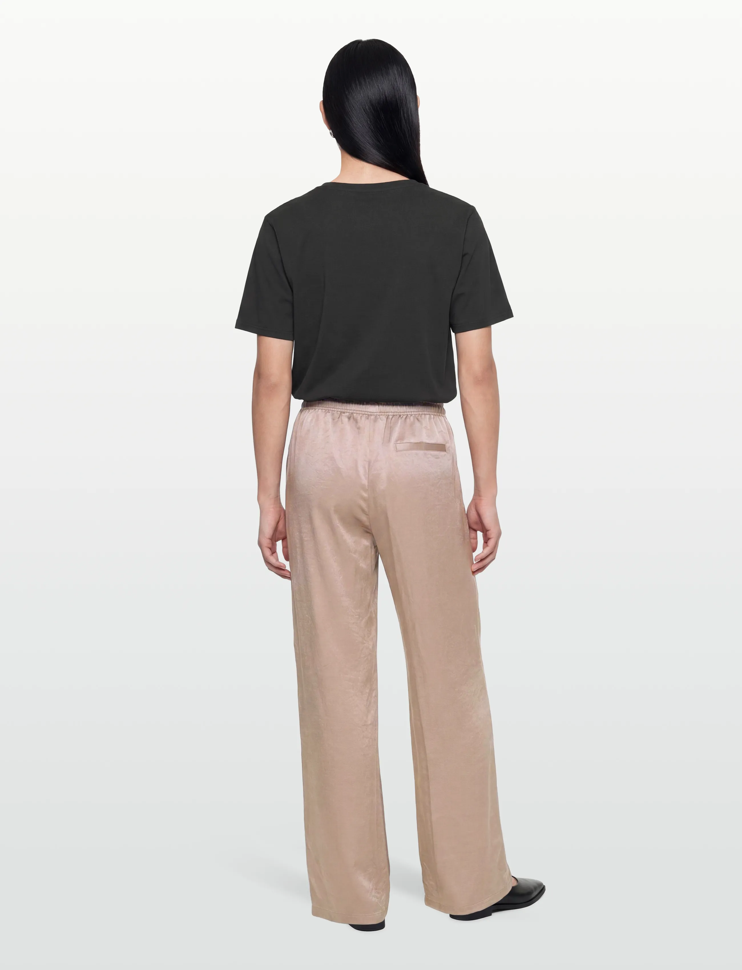 Filippa K - Eve Draped Trousers - wide leg trousers - dark taupe - 4