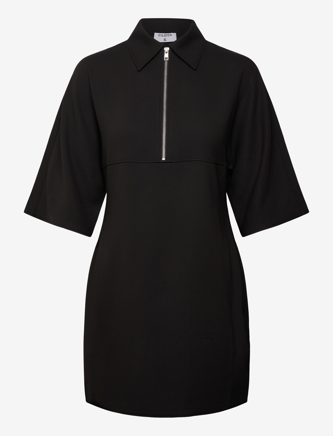 Filippa K - Tunic Zip Dress - kurze kleider - black - 0