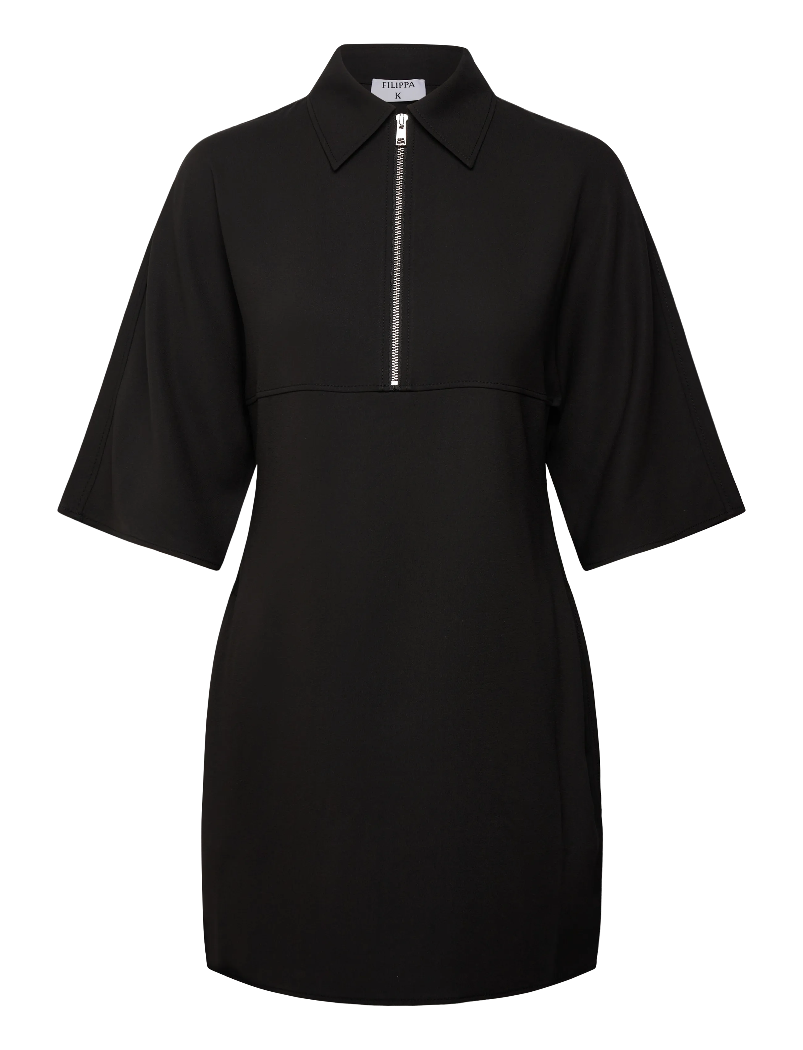 Filippa K Tunic Zip Dress - Kleidid - BLACK / black
