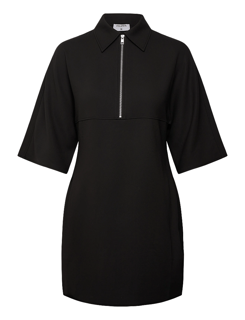Filippa K - Tunic Zip Dress - kurze kleider - black - 0