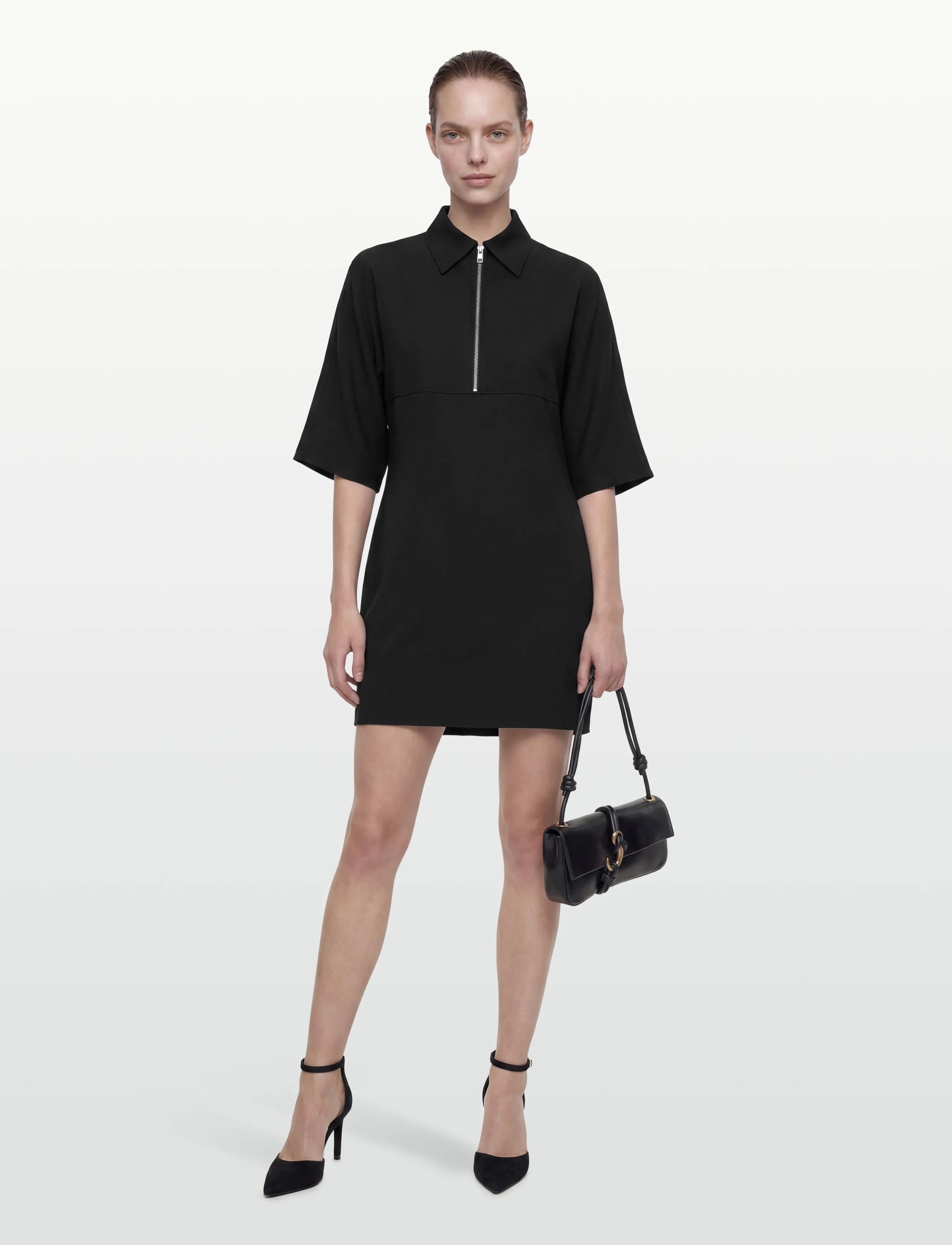 Filippa K Tunic Zip Dress - Inspiration - BLACK / black