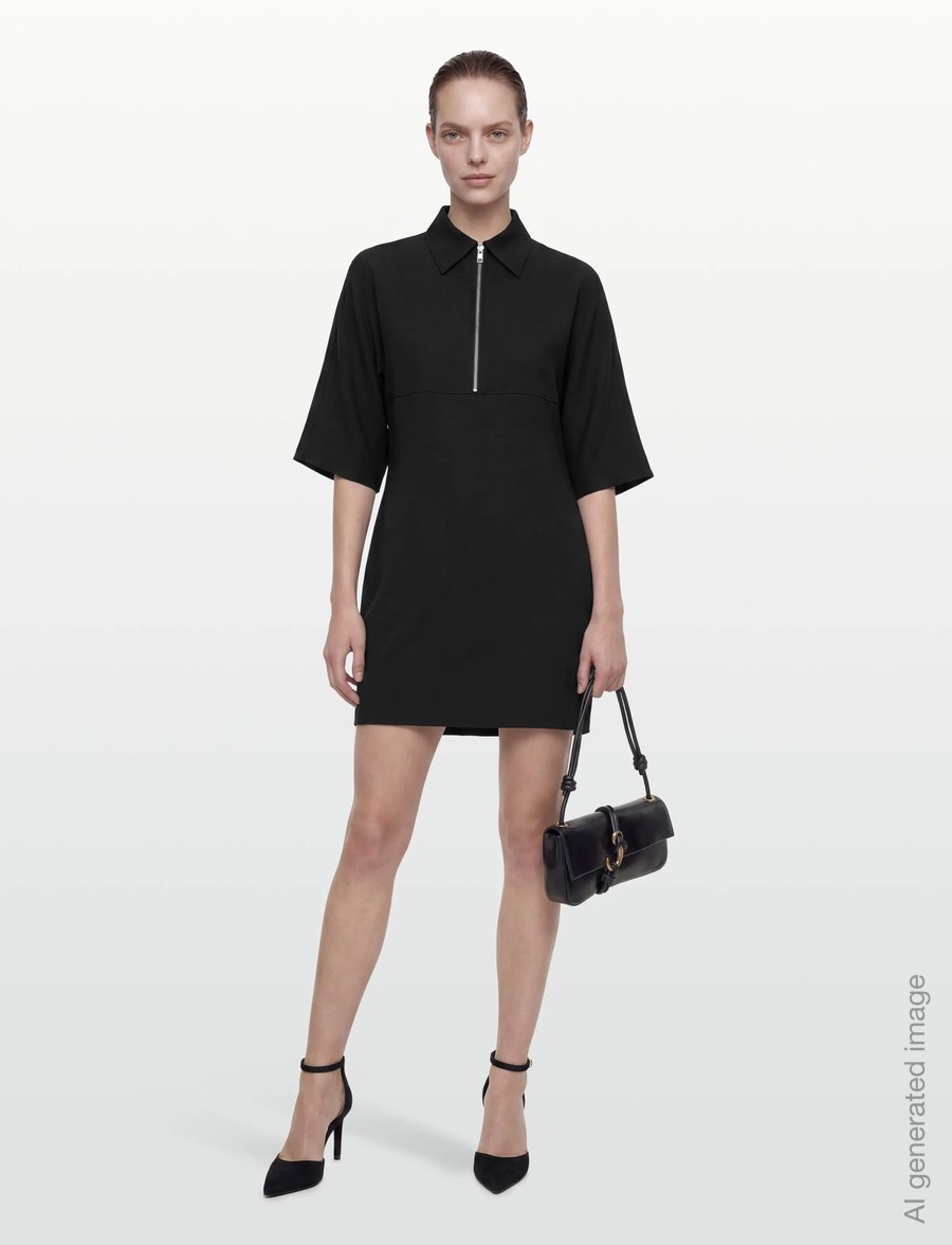 Filippa K - Tunic Zip Dress - korte kjoler - black - 0