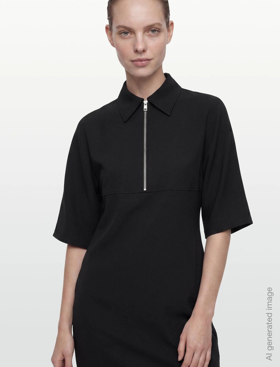 Filippa K - Tunic Zip Dress - korte kjoler - black - 3