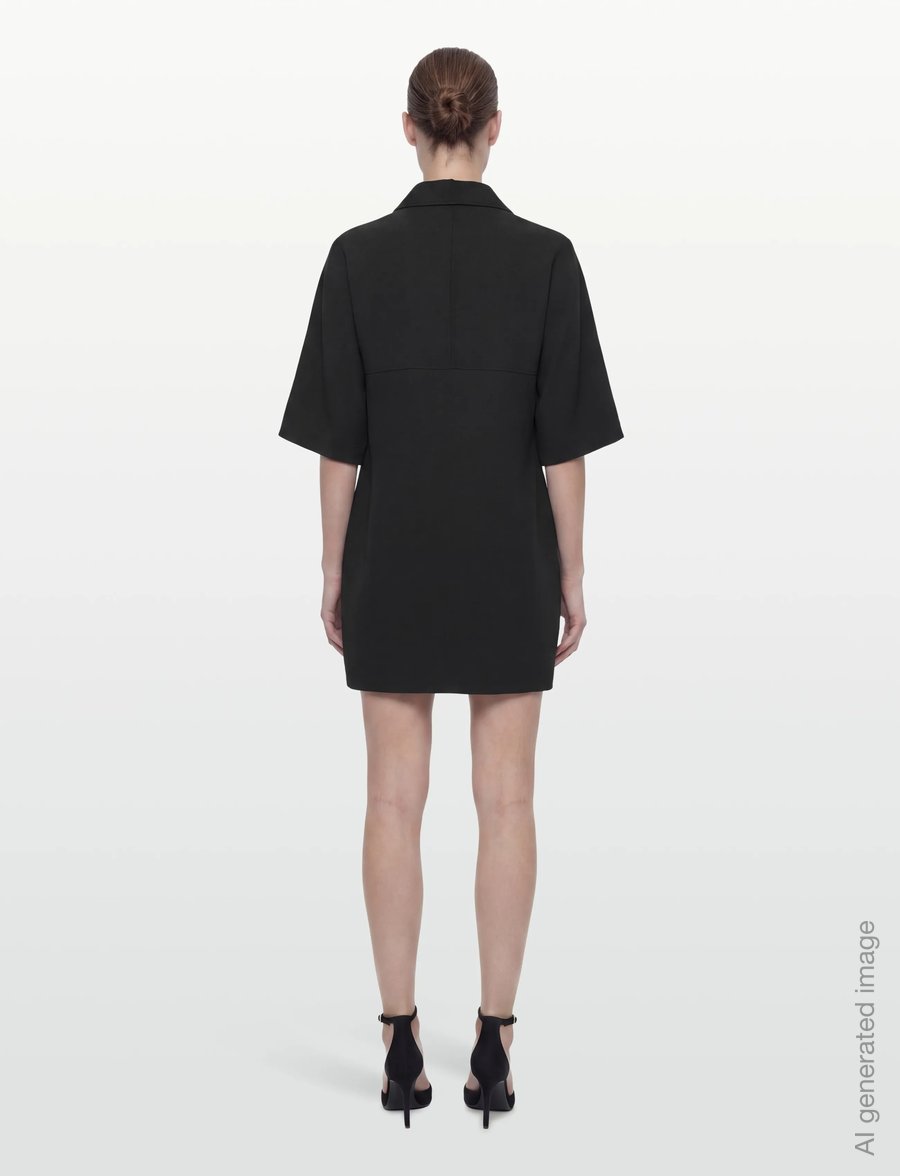 Filippa K - Tunic Zip Dress - korte kjoler - black - 4
