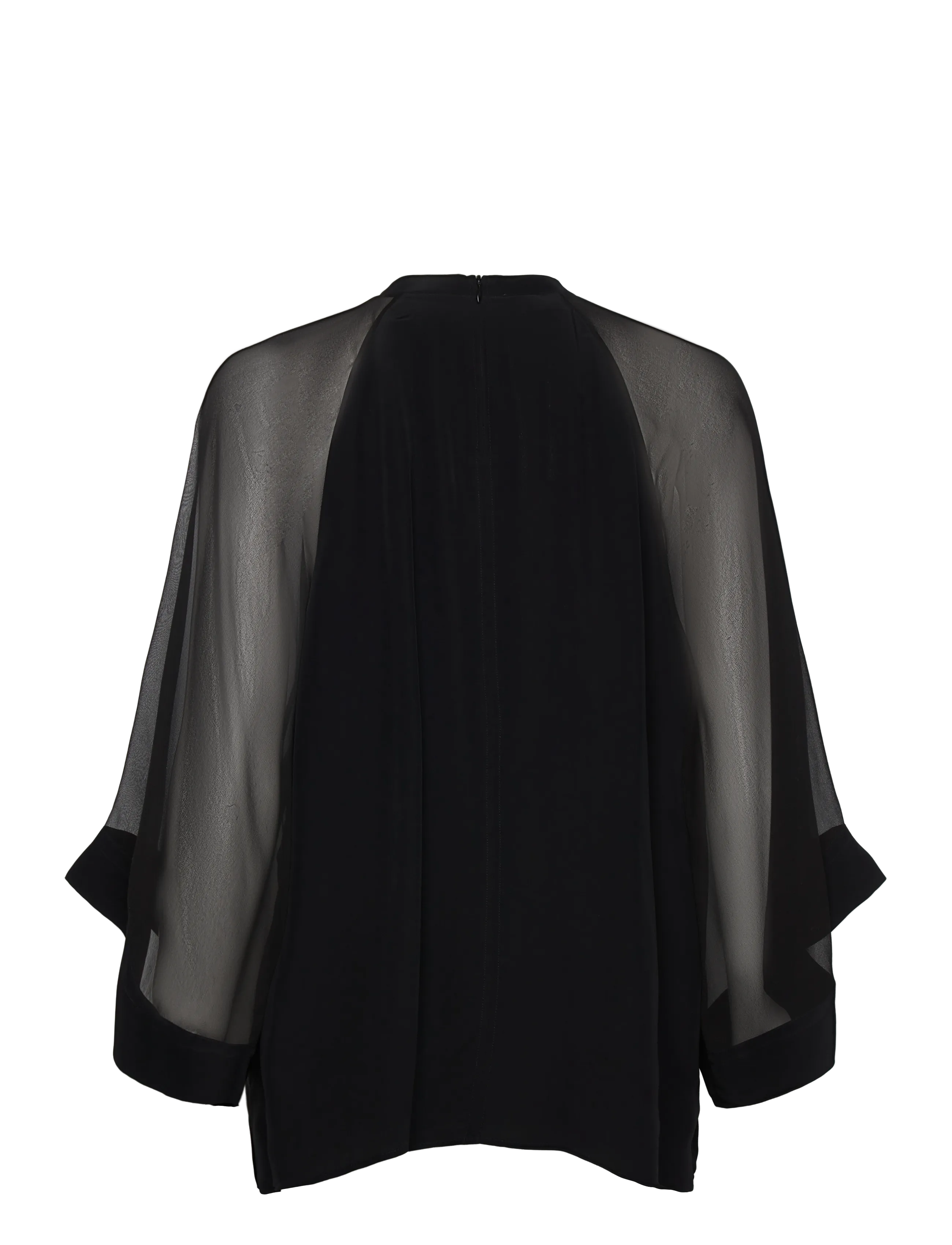 Filippa K - Sheer Raglan Blouse - long sleeved blouses - black - 2