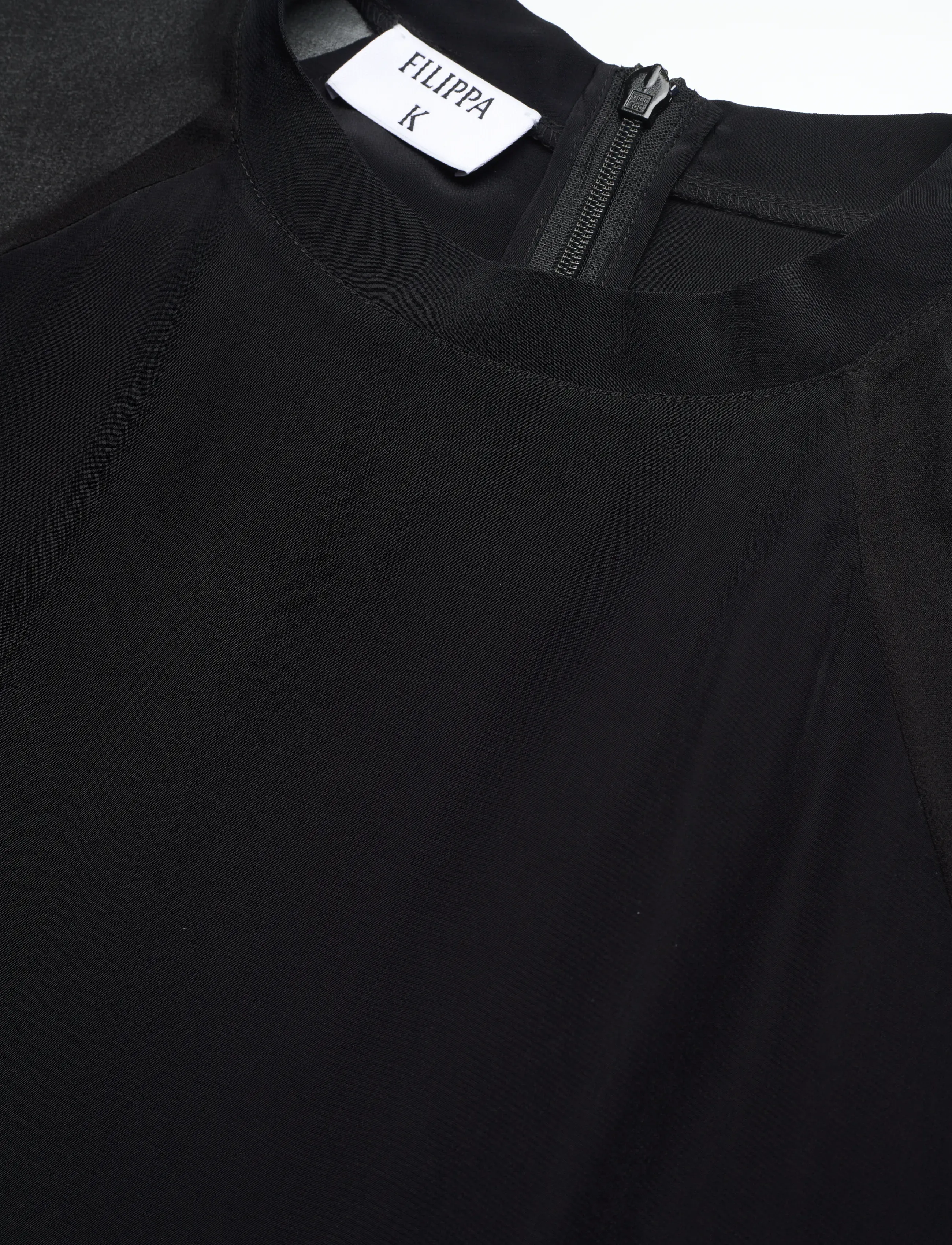 Filippa K - Sheer Raglan Blouse - long sleeved blouses - black - 5