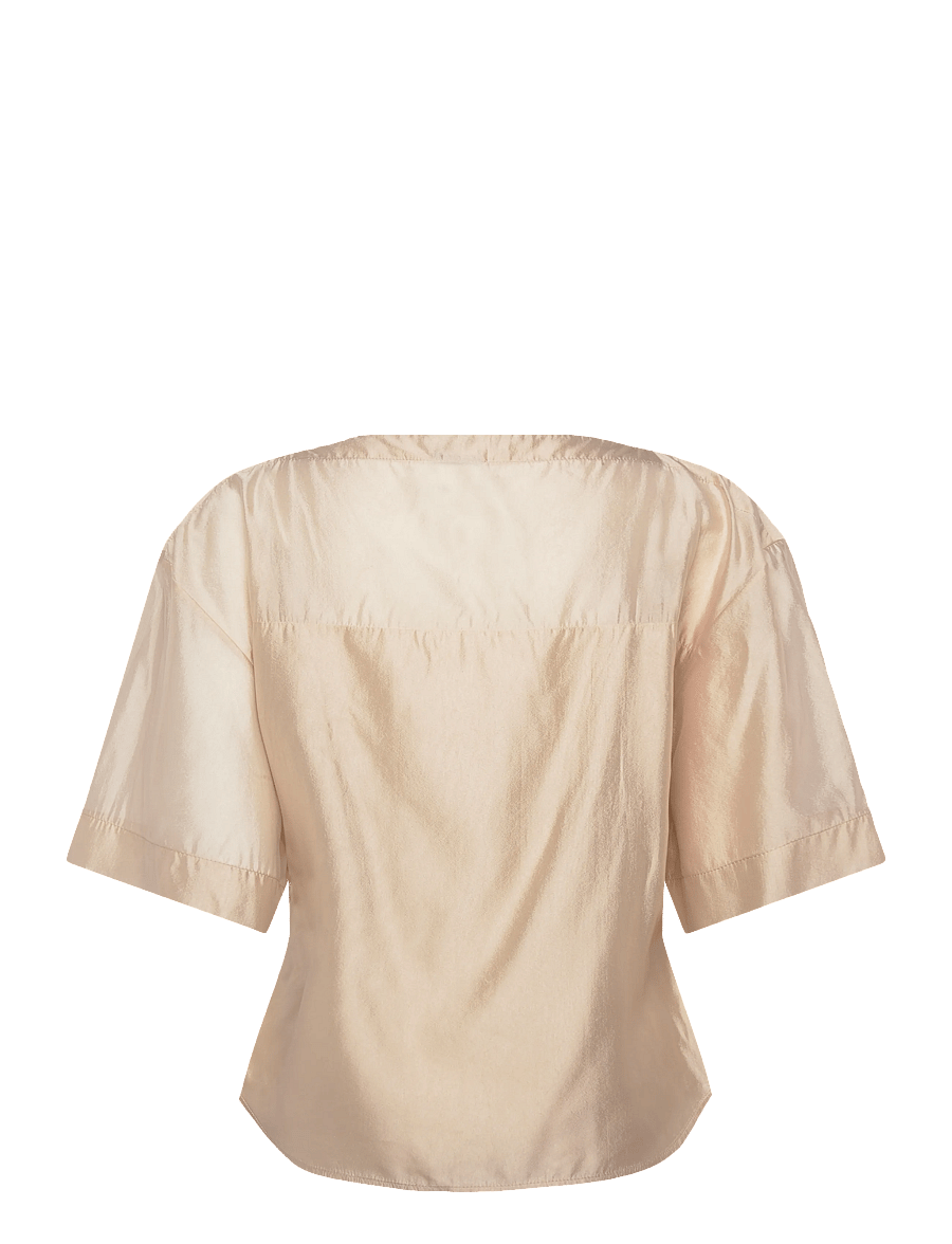 Filippa K - Sheer Tee - kurzärmelige blusen - pearl beige - 2