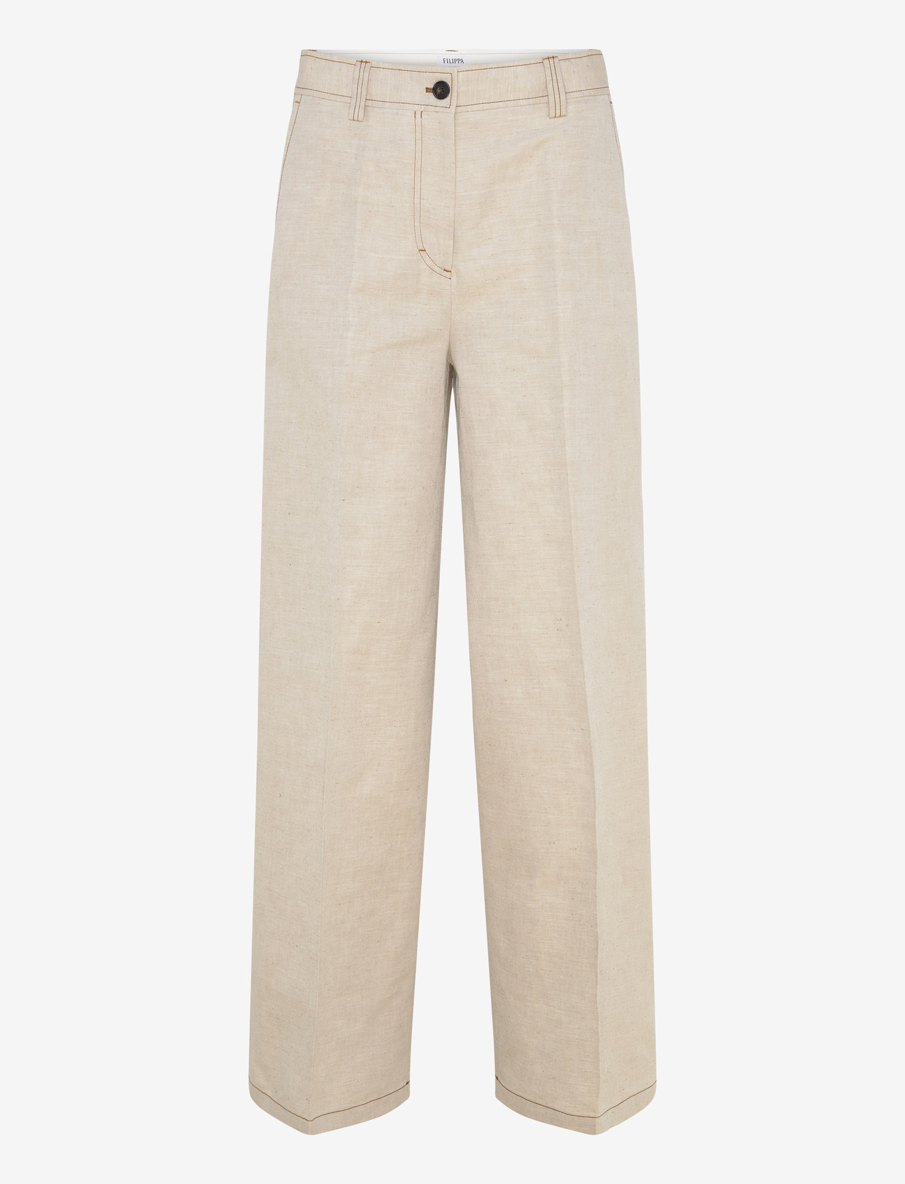Filippa K - Bella Mariner Trousers - straight leg trousers - taupe beige - 0