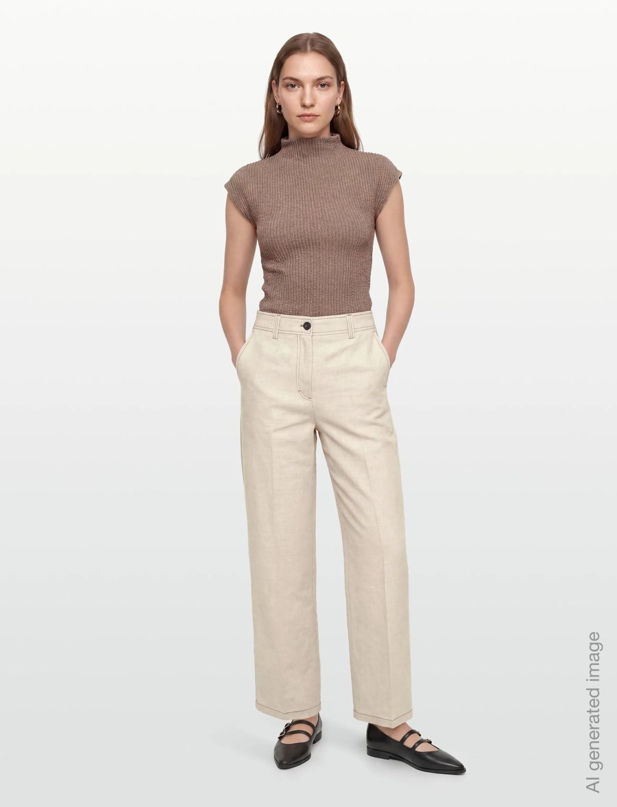Filippa K - Bella Mariner Trousers - bukser med lige ben - taupe beige - 0
