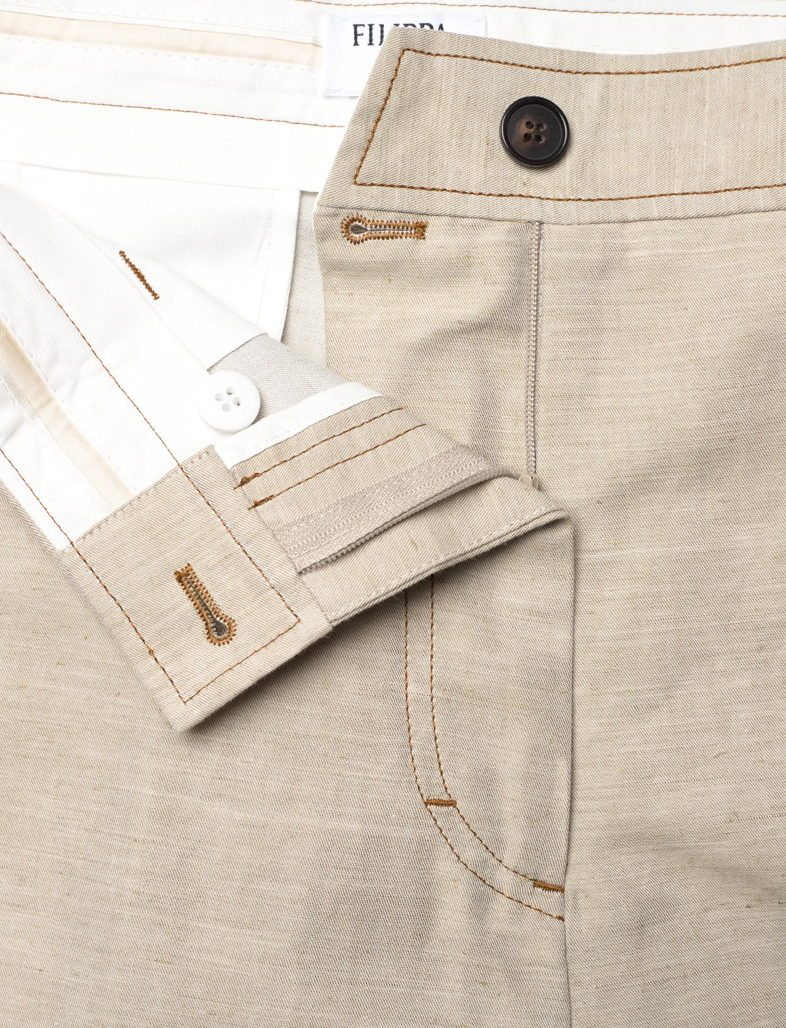 Filippa K - Bella Mariner Trousers - raka byxor - taupe beige - 3