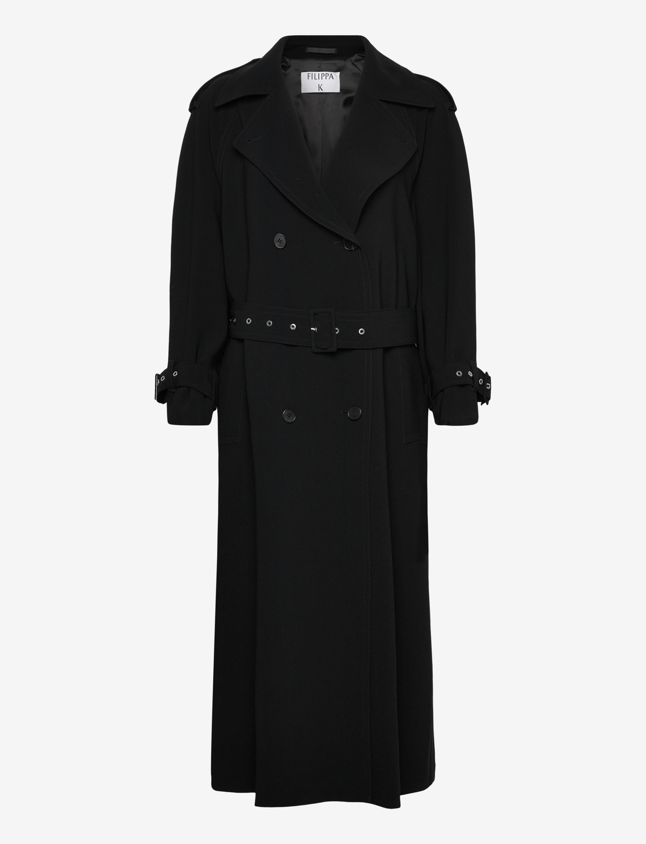 Filippa K - Draped Trench Coat - trenchcoats - black - 0