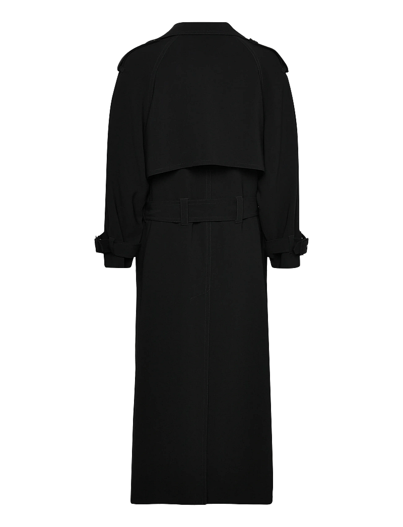 Filippa K - Draped Trench Coat - trenchcoats - black - 1