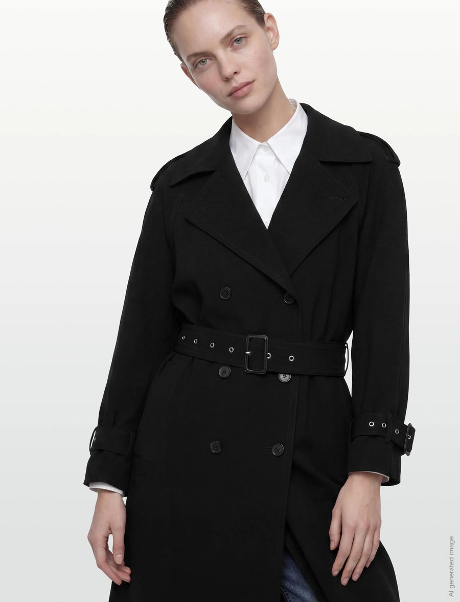 Filippa K - Draped Trench Coat - trenchcoats - black - 4
