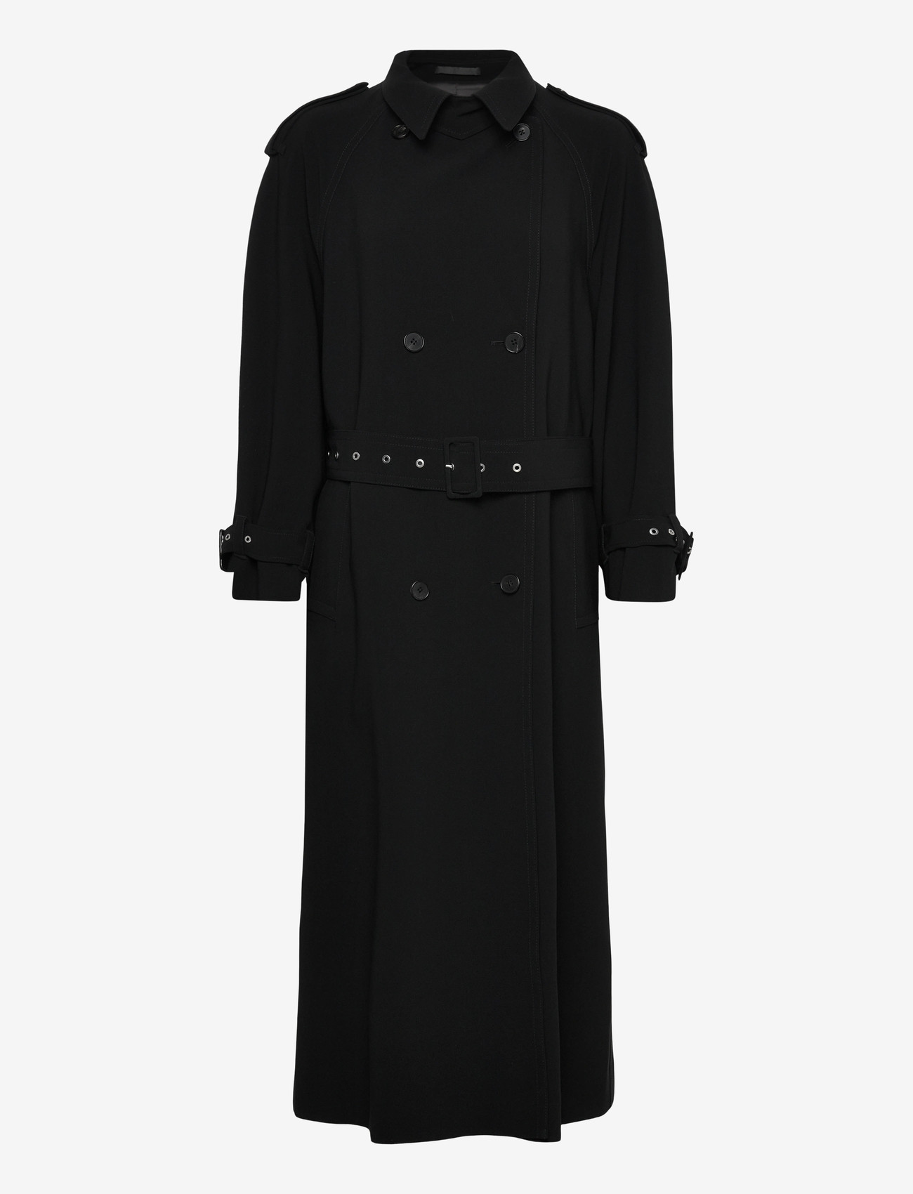 Filippa K - Draped Trench Coat - trenchcoats - black - 2