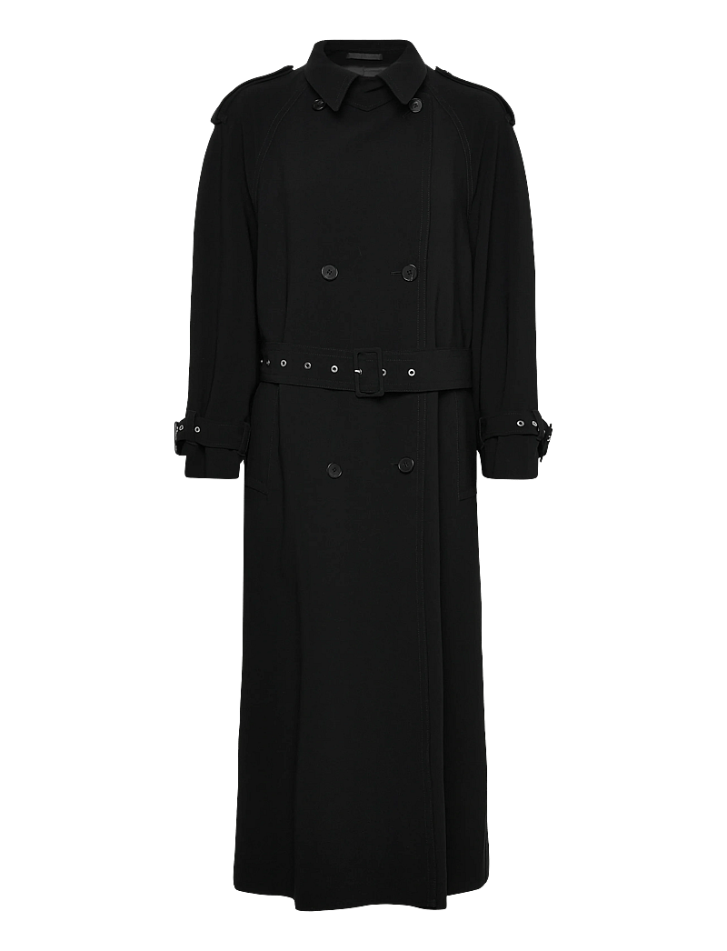 Filippa K - Draped Trench Coat - trenchcoats - black - 2