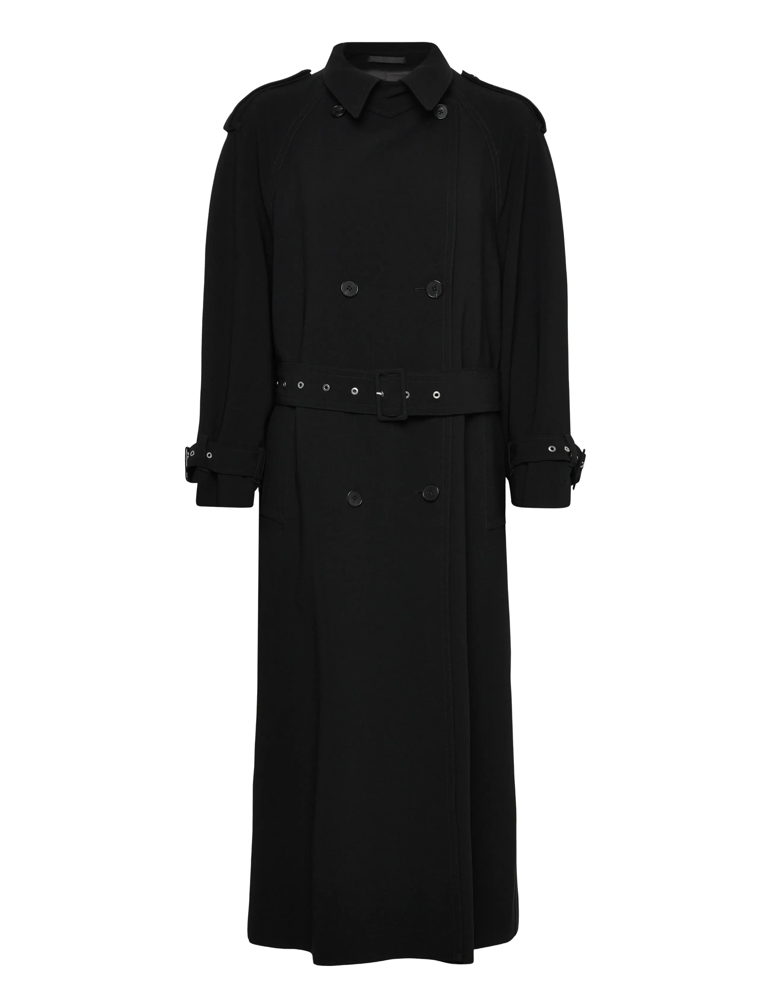 Filippa K - Draped Trench Coat - trench coats - black - 3