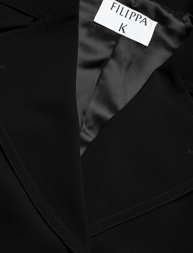 Filippa K - Draped Trench Coat - trenchcoats - black - 3