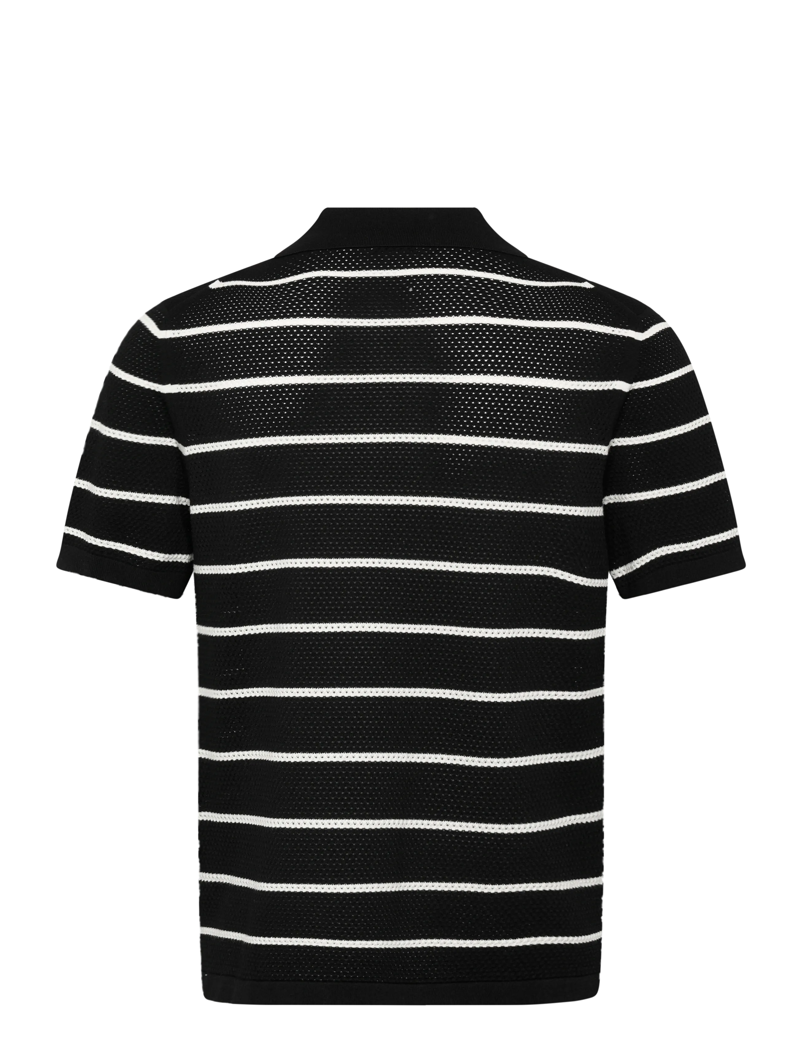 Filippa K - Striped Mesh Polo - lühikeste varrukatega polod - black/white - 1