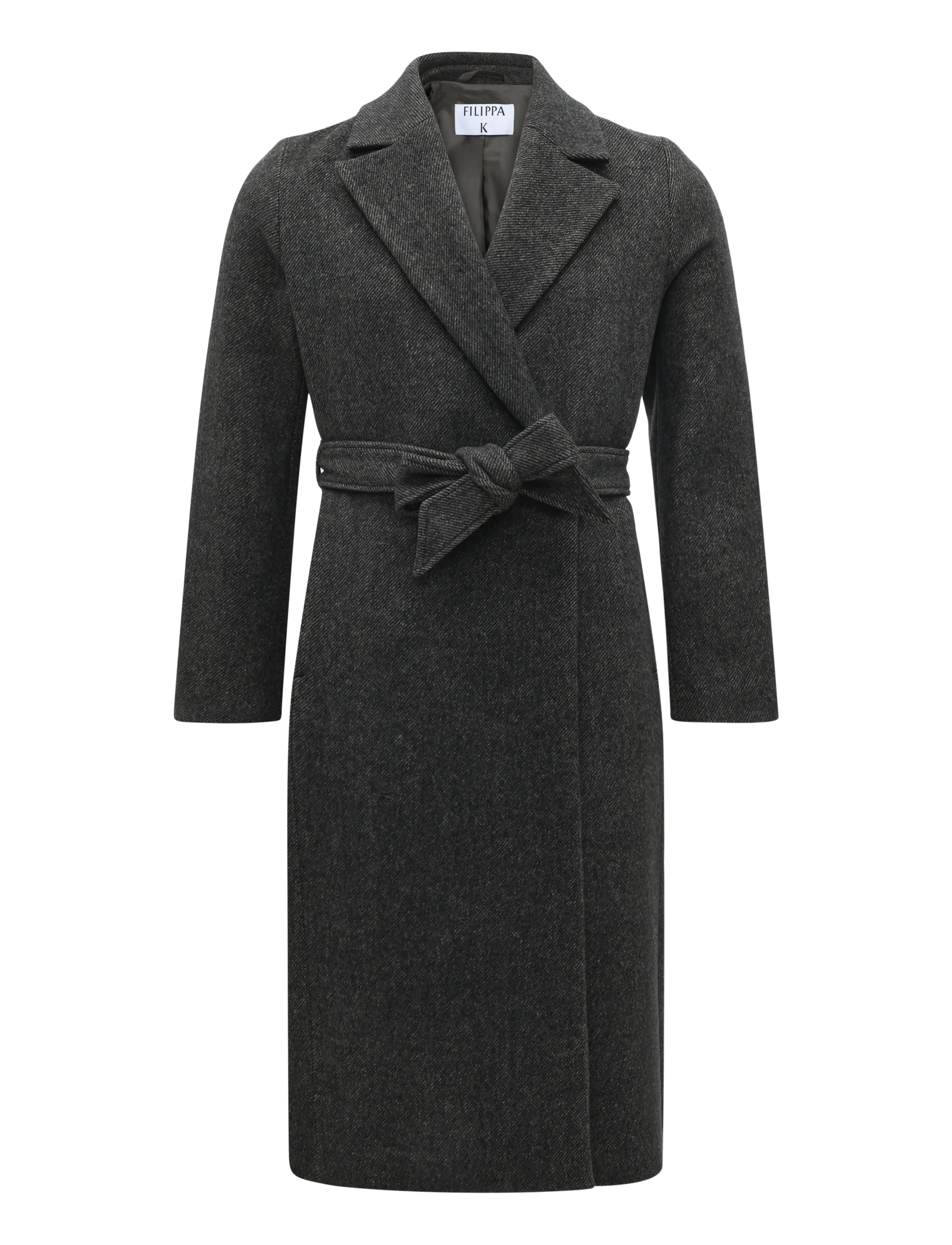 Filippa K Charlotte Twill Belted Coat - Uldfrakker - DRIFTWOOD / grey