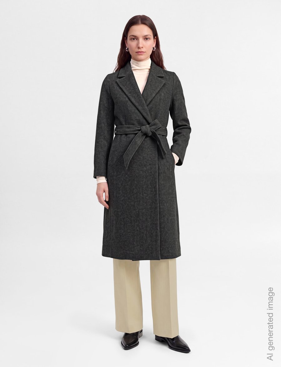 Filippa K - Charlotte Twill Belted Coat - vinterjakker - driftwood - 0