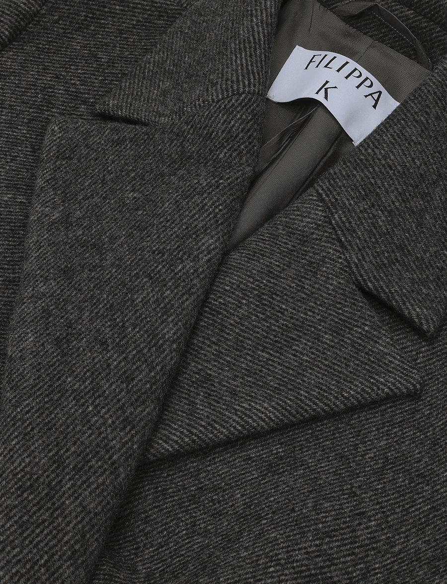 Filippa K - Charlotte Twill Belted Coat - talvejoped - driftwood - 2