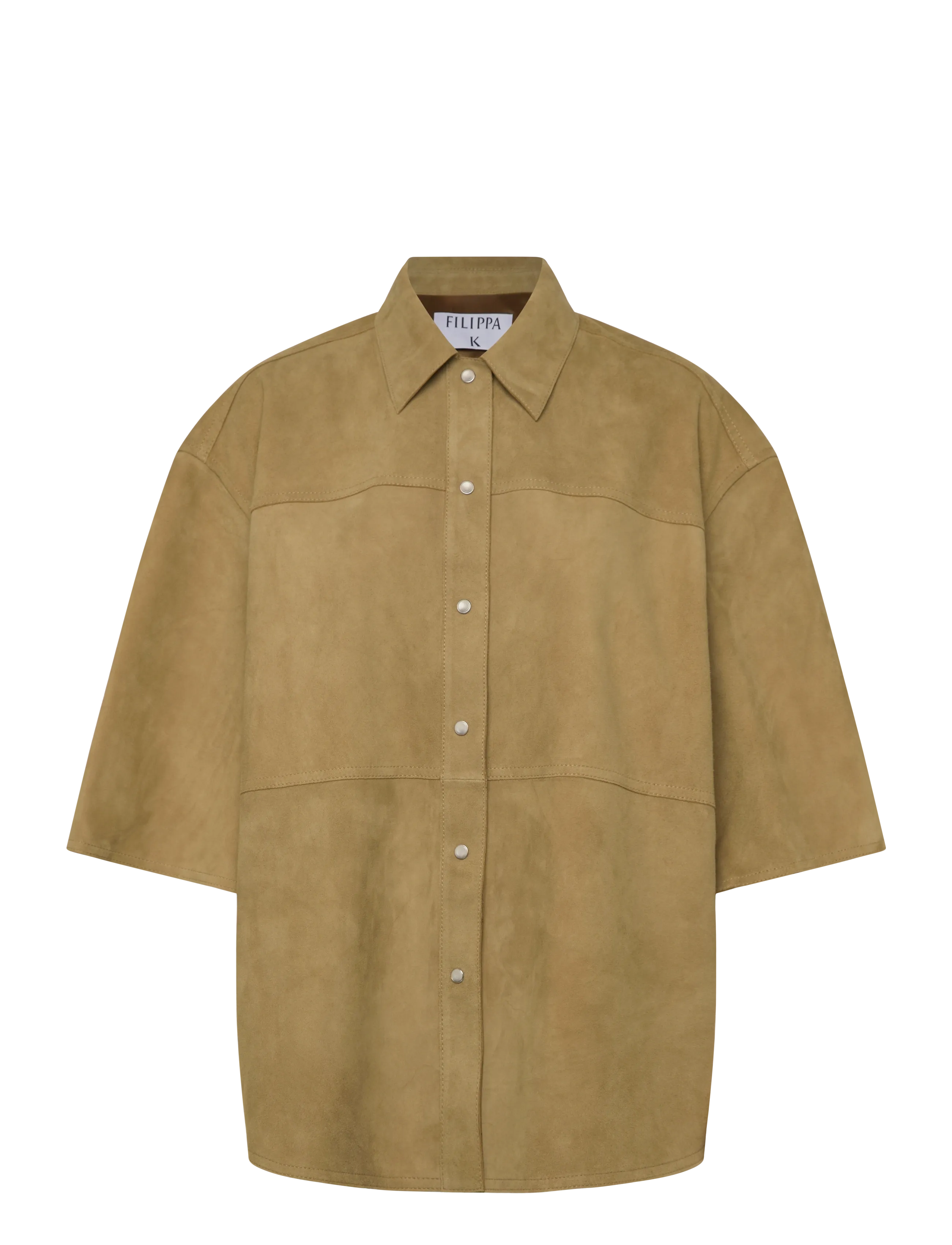 Filippa K Suede Shirt Jacket - Nouveautes - DESERT KHAKI / khaki/green