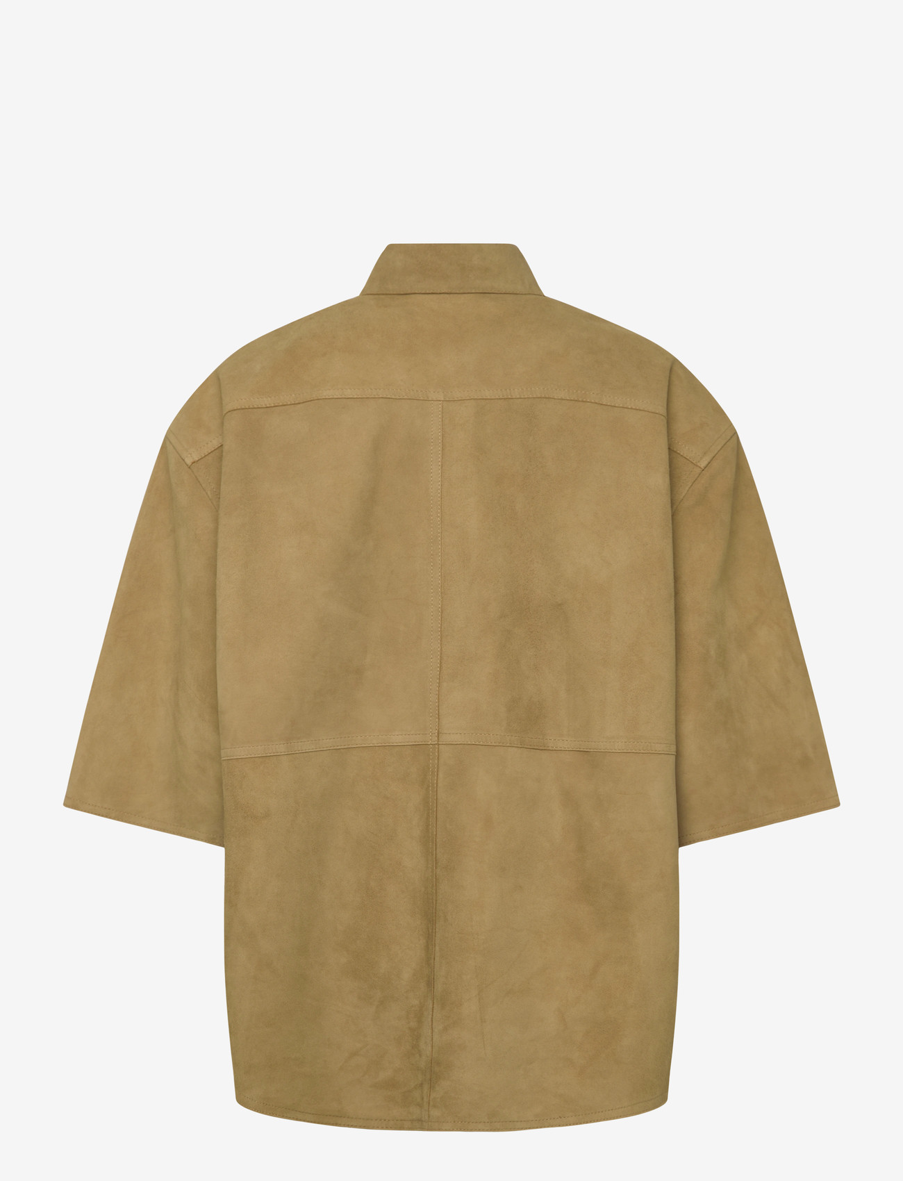 Filippa K - Suede Shirt Jacket - lühikeste varrukatega särgid - desert khaki - 1