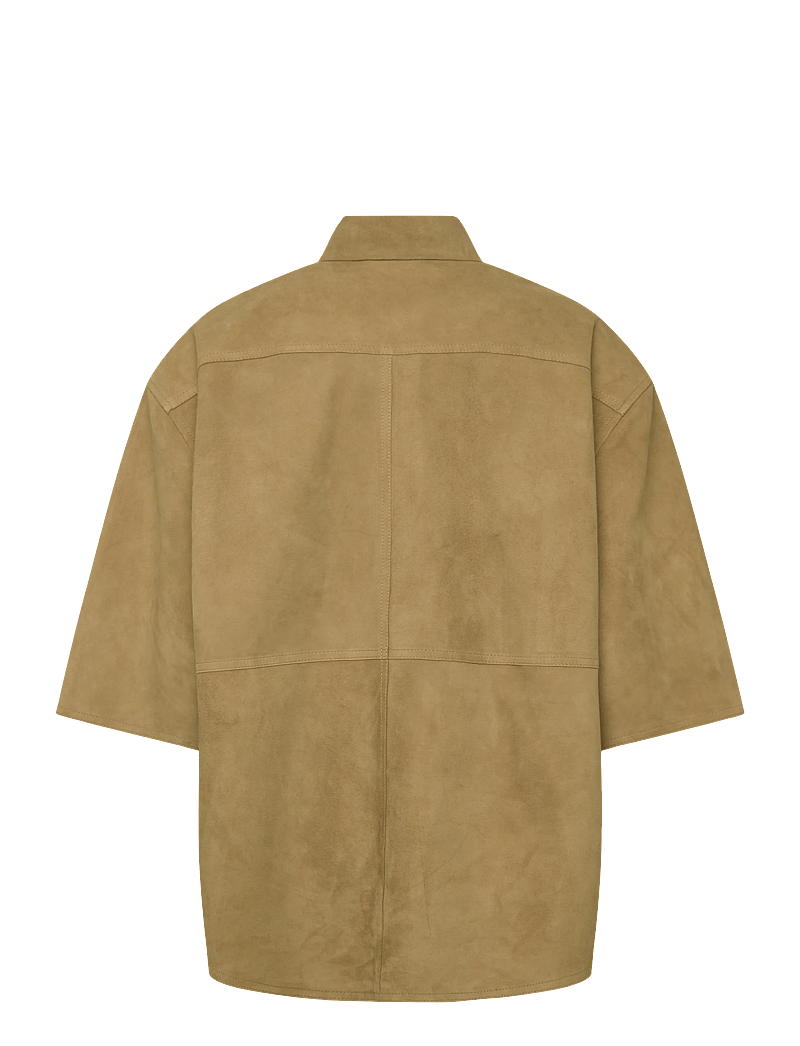 Filippa K - Suede Shirt Jacket - lühikeste varrukatega särgid - desert khaki - 1