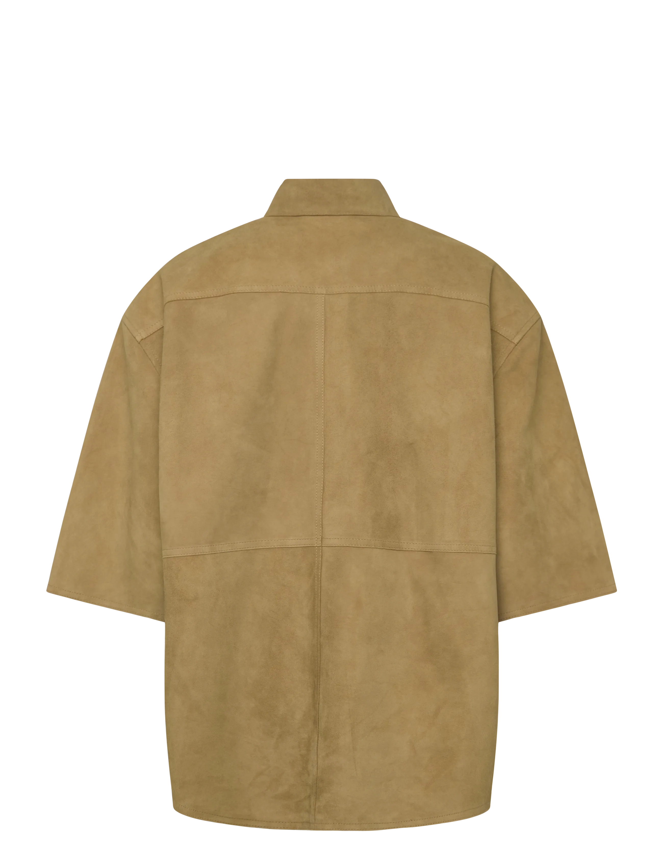 Filippa K - Suede Shirt Jacket - kurzärmlige hemden - desert khaki - 1