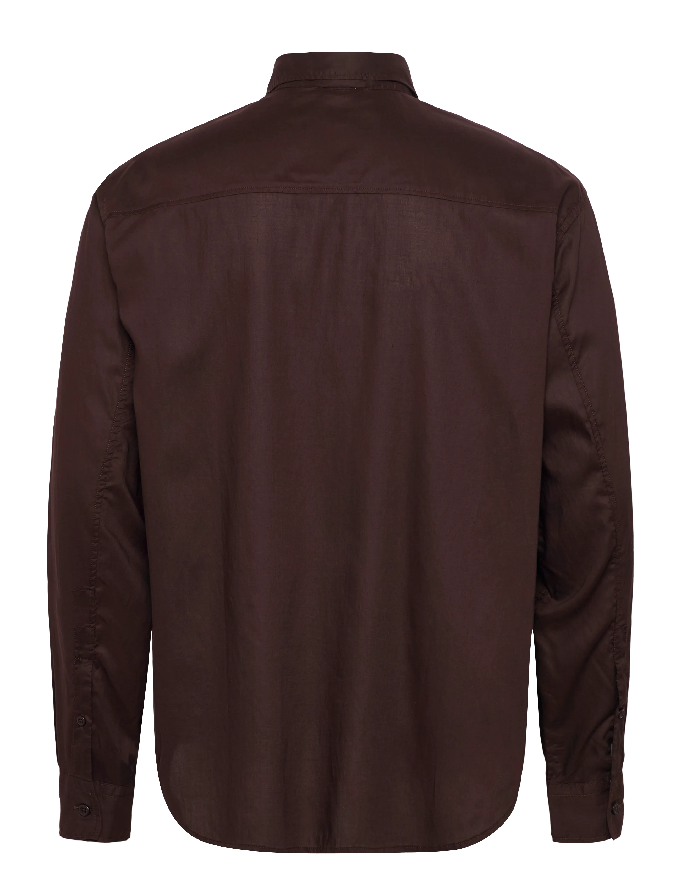 Filippa K - Relaxed Voile Shirt - basic shirts - dark chocolate - 1