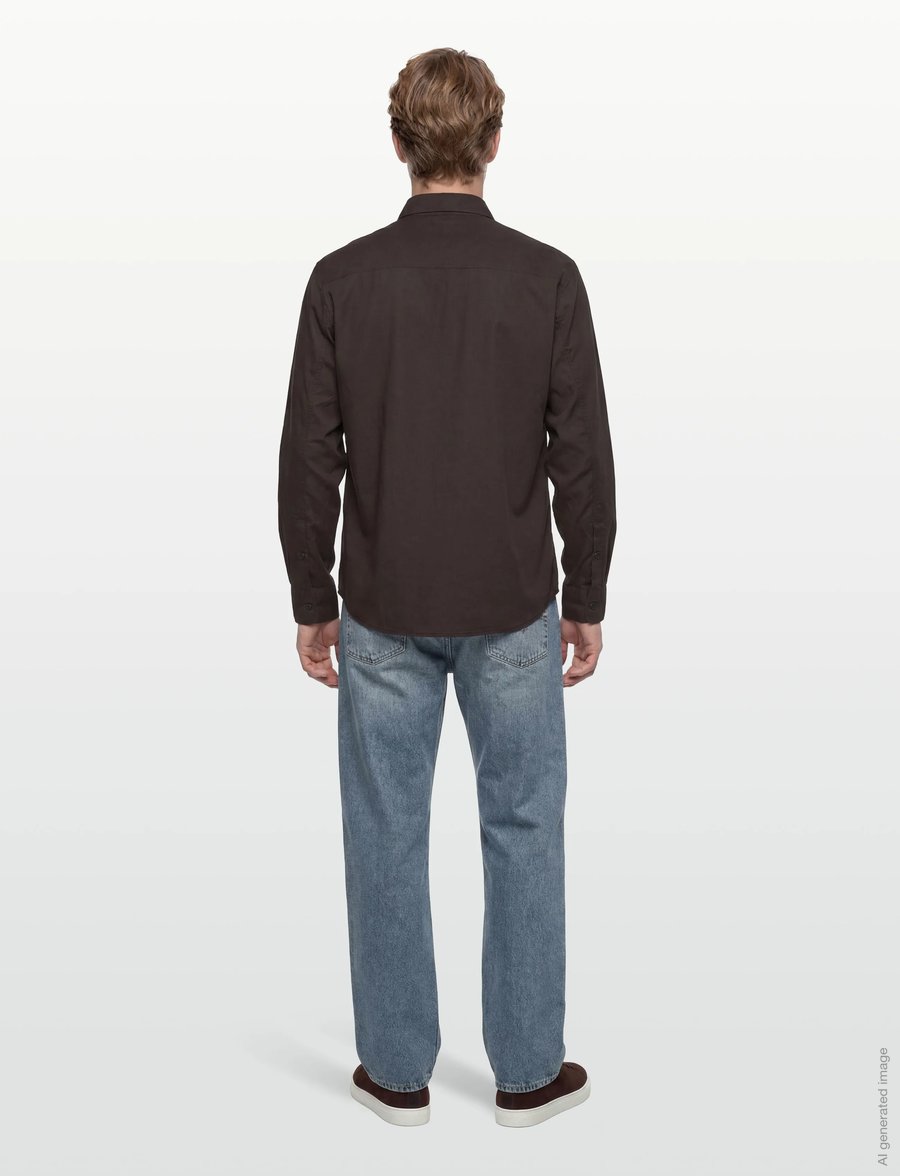 Filippa K - Relaxed Voile Shirt - basic-hemden - dark chocolate - 4